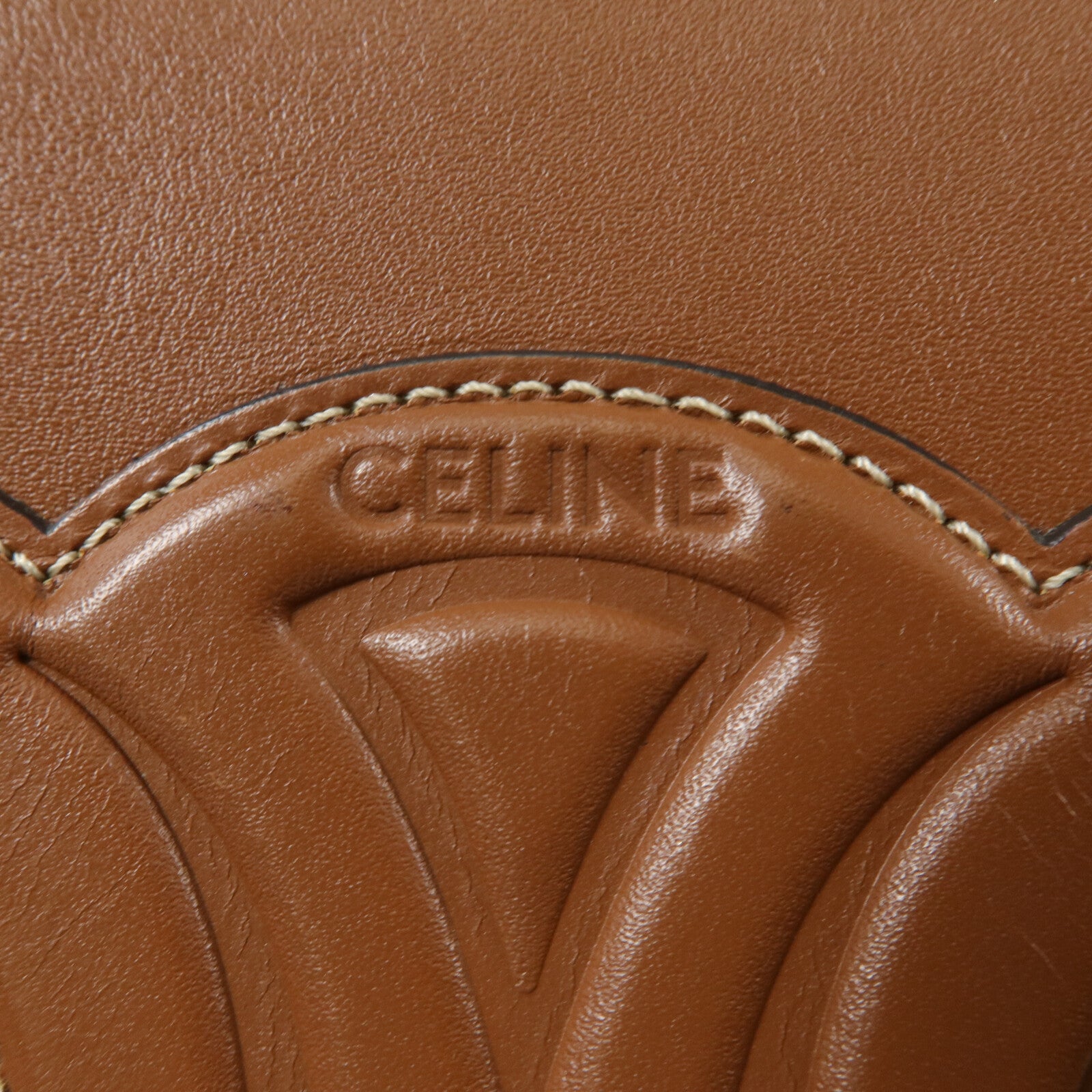CELINE 牛皮皮革Cuir Triomphe Bucket Bag肩背袋