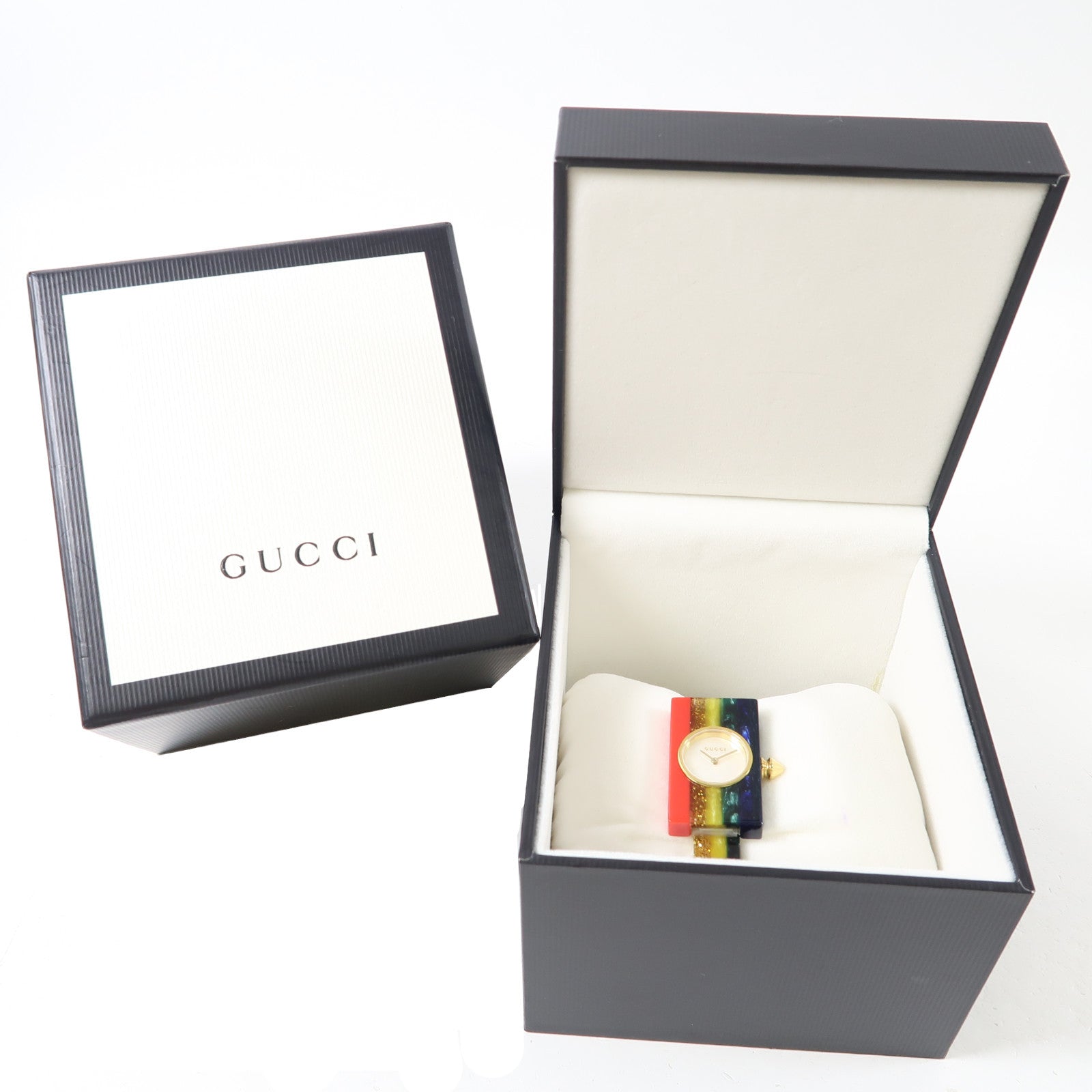 GUCCI Plexi Watch PVC手錶石英機芯彩色