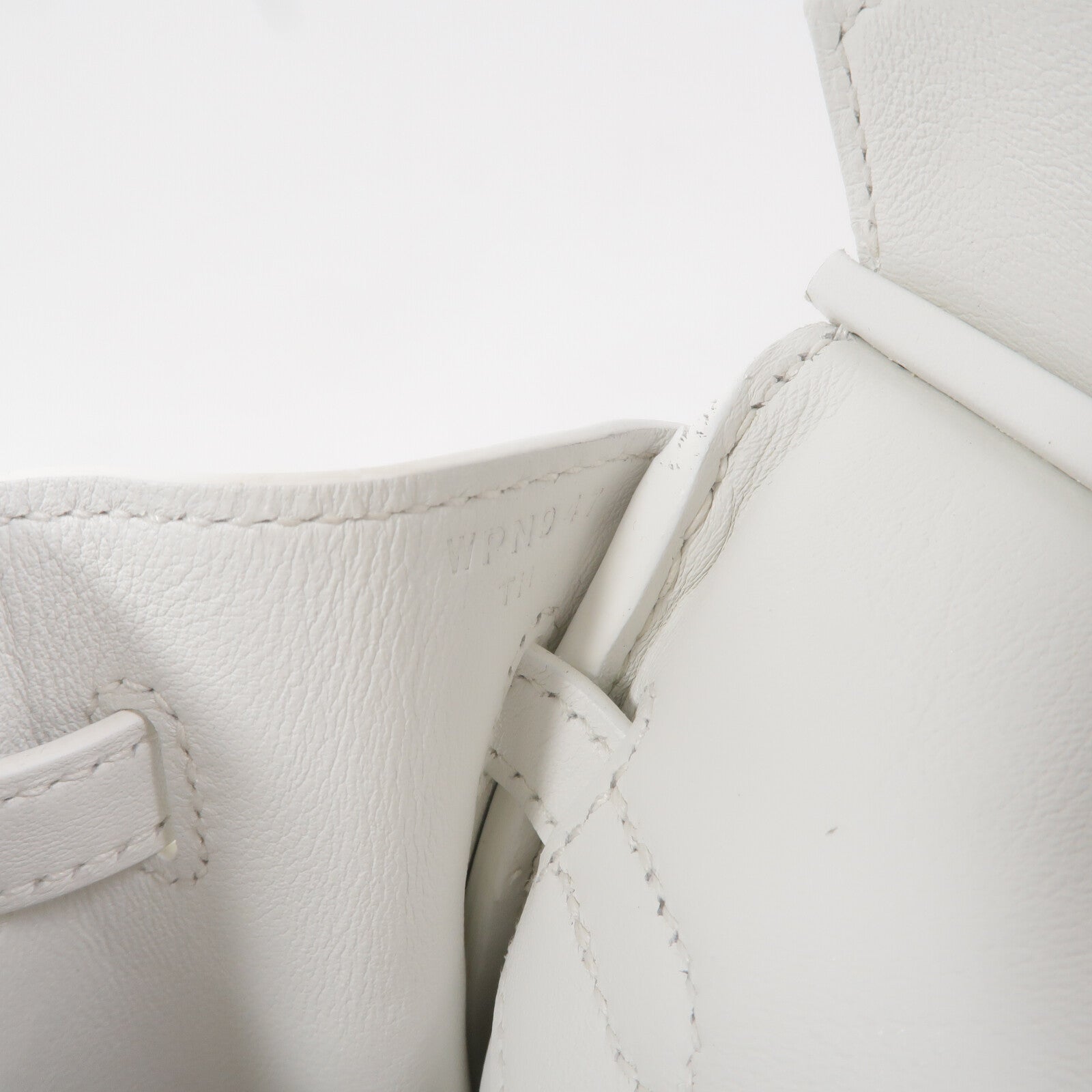 HERMES Swift皮革Birkin 25手挽袋New White