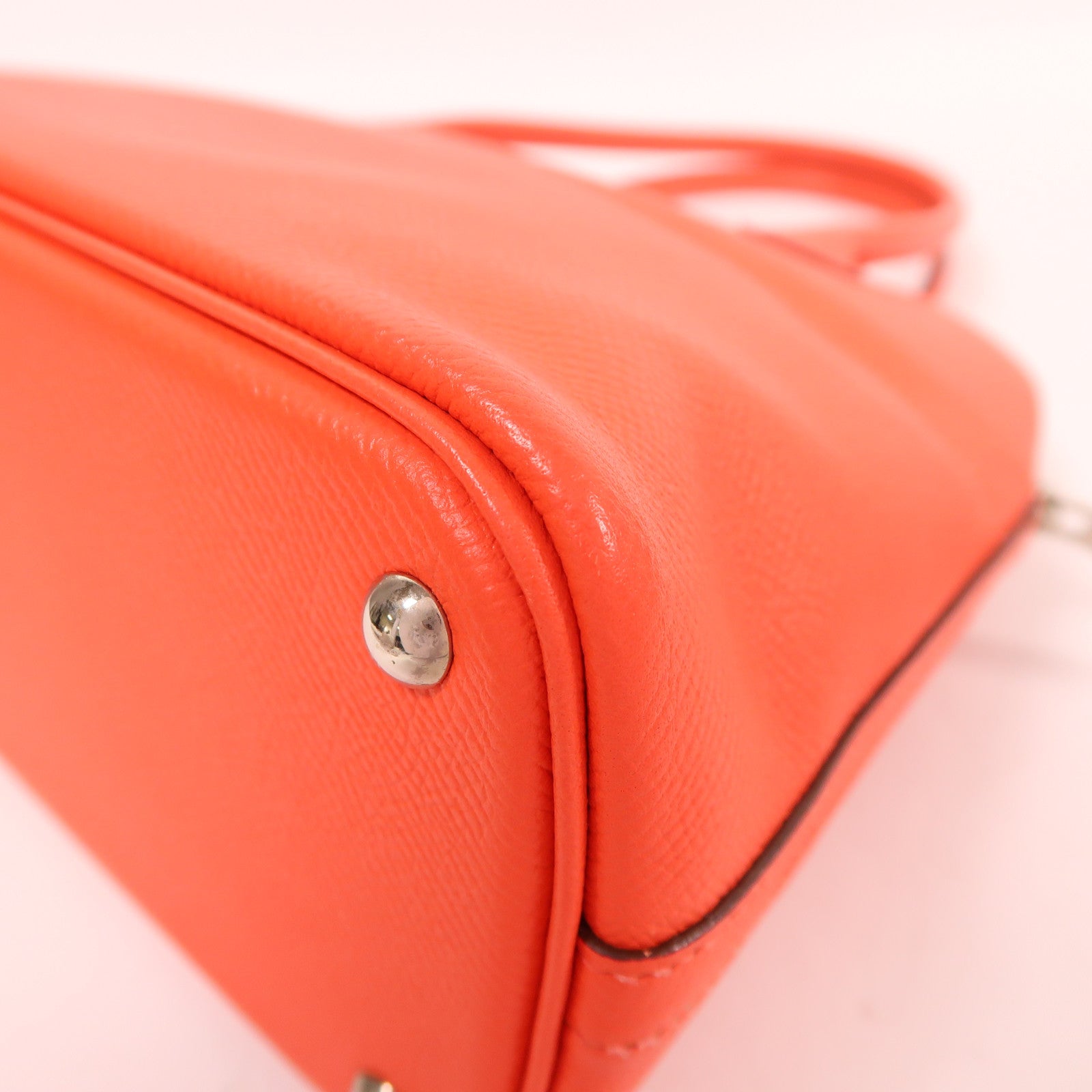 HERMES Epsom皮革Bolide 27銀扣手挽肩背兩用袋Rouge De Coeur