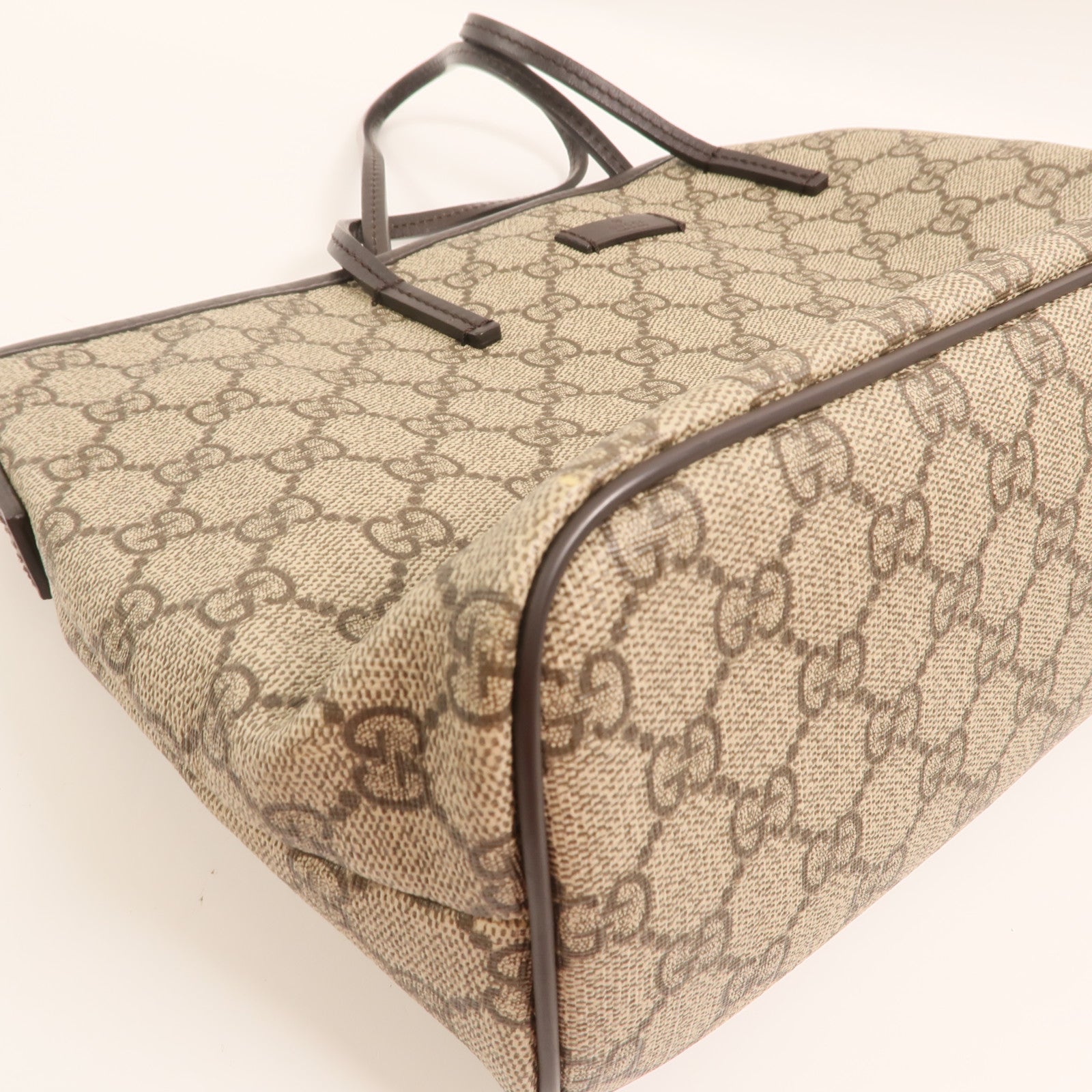 GUCCI 塗層帆布Tote Bag金扣手挽肩背兩用袋