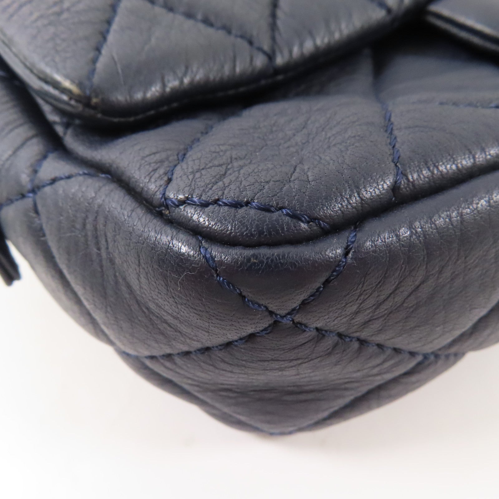 CHANEL 牛皮皮革Chain Shoulder銀扣鏈帶肩背袋