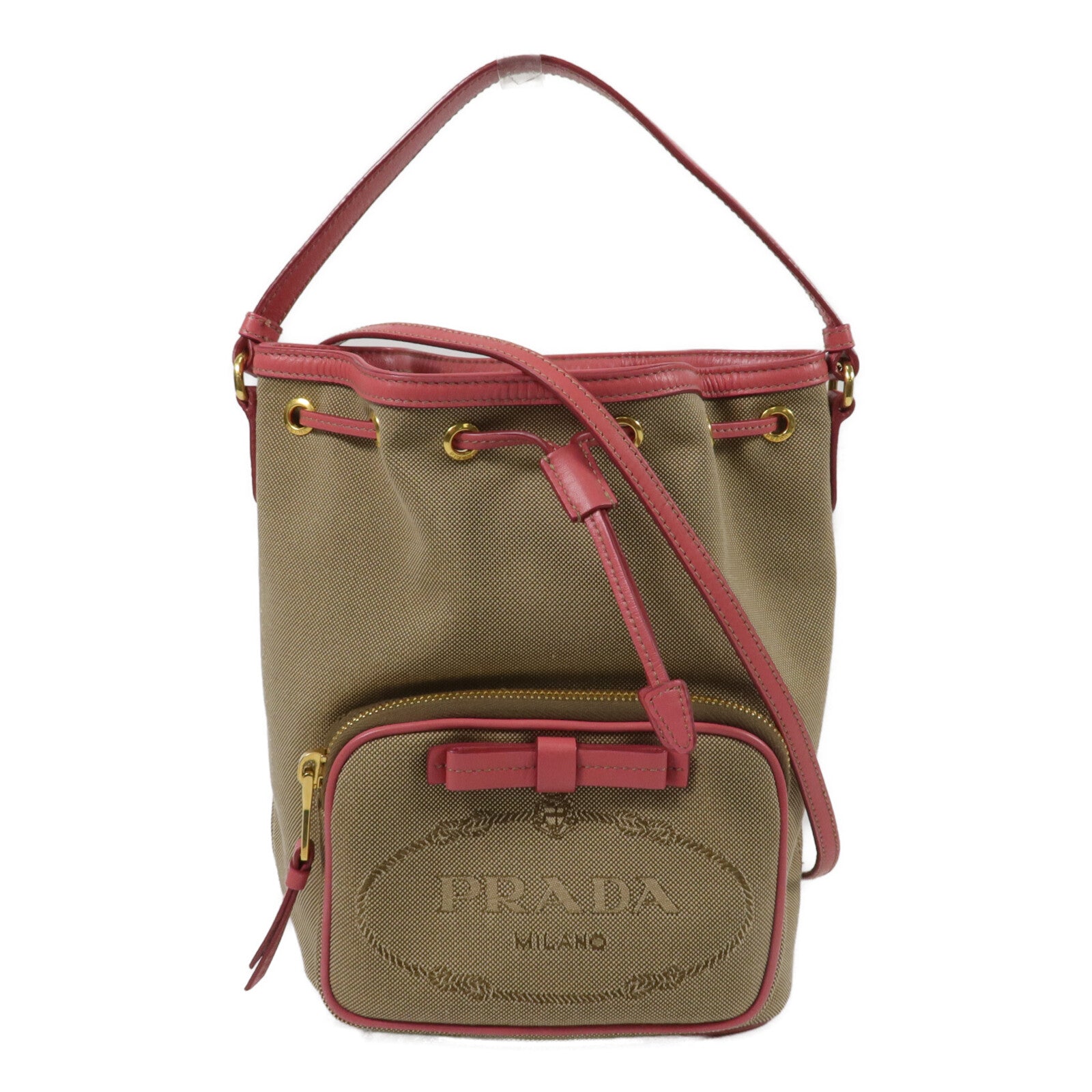PRADA 帆布Mini Bucket手挽肩背兩用袋