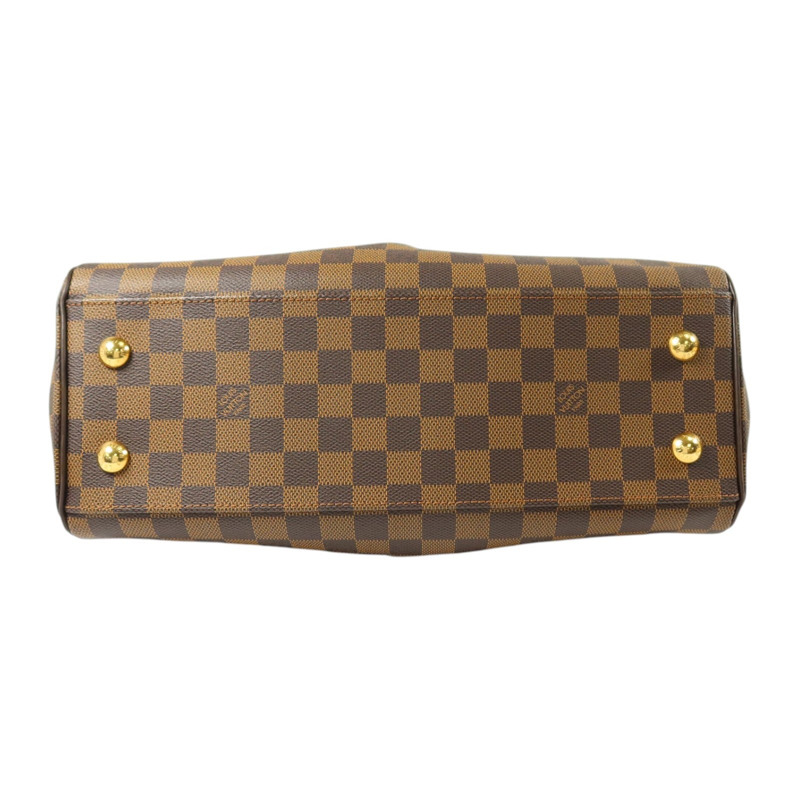 LOUIS VUITTON Damier Trevi金扣手挽肩背兩用袋