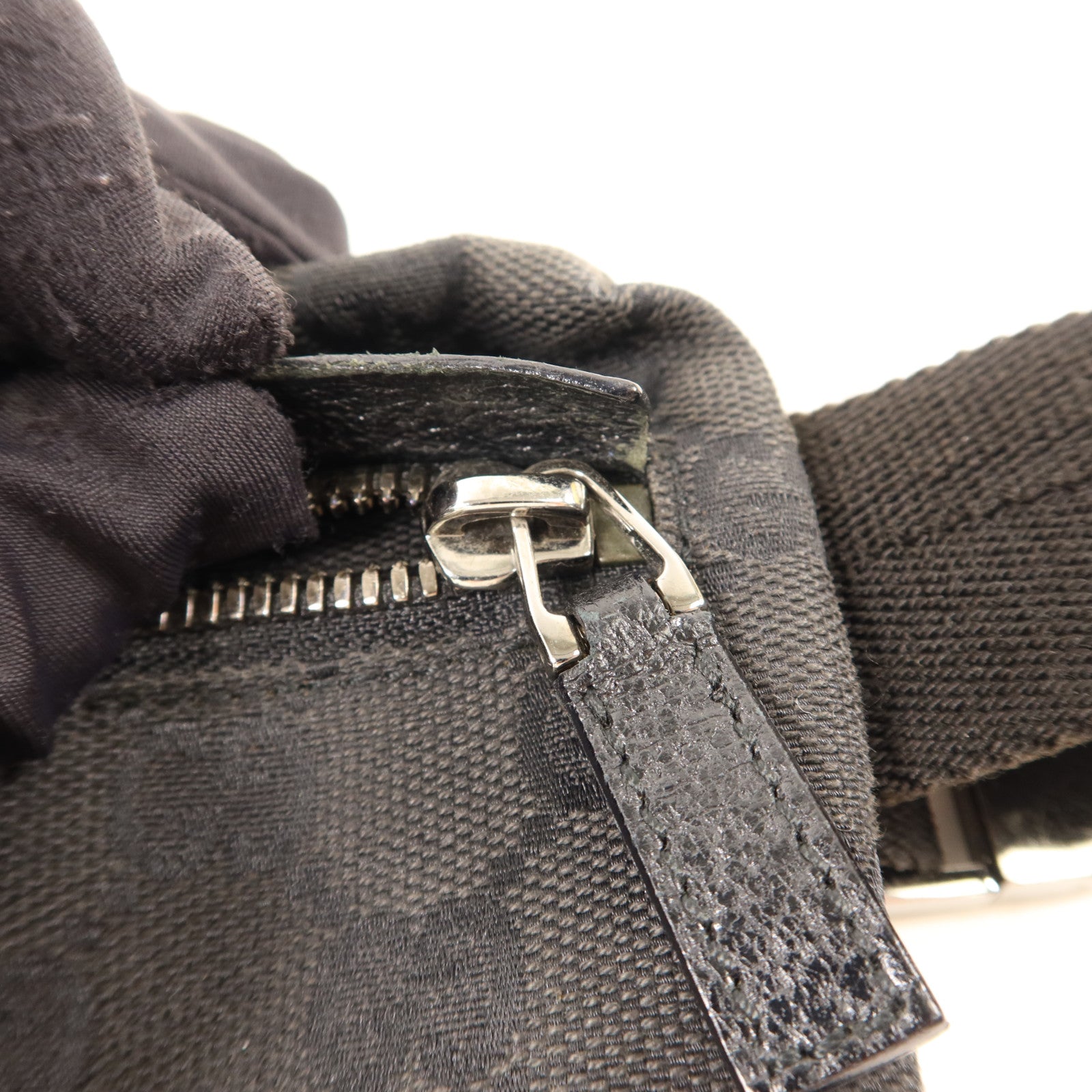 GUCCI 帆布Waist Bag銀扣腰包