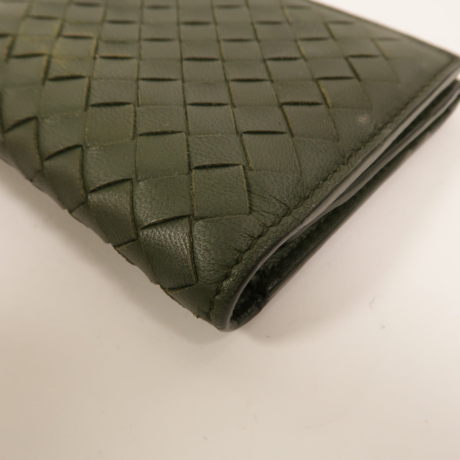 BOTTEGA VENETA 羊皮皮革Tri-Fold Zip Wallet錢包
