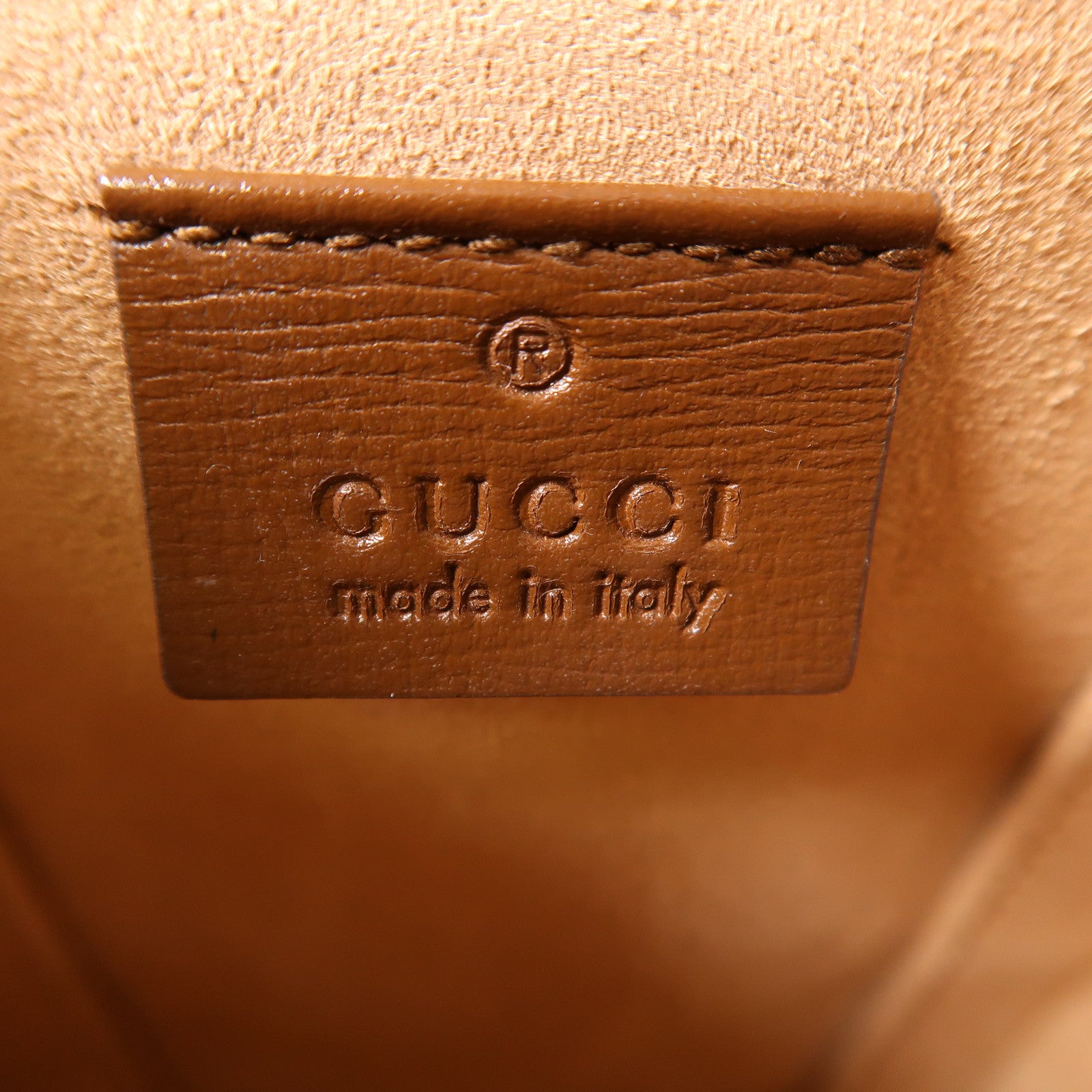 GUCCI 塗層帆布Shoulder Bag金扣肩背袋啡色