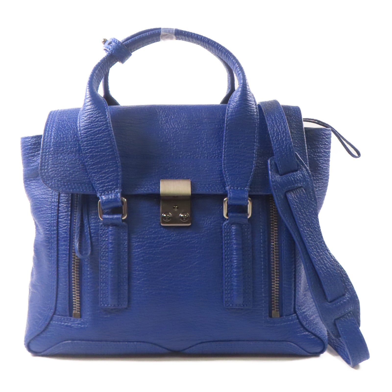 3.1 Phillip Lim 牛皮皮革2 Way Shoulder Bag手挽袋藍色