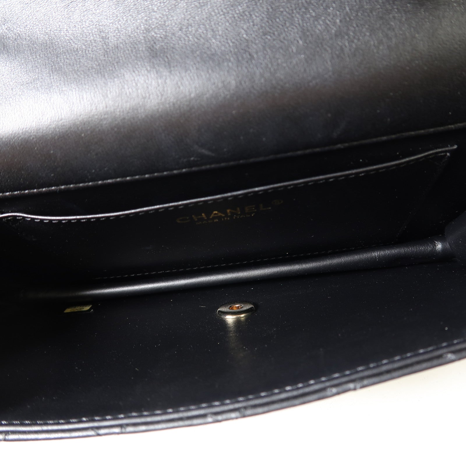 CHANEL 菱格羊皮皮革Shoulder Bag金扣手挽肩背兩用袋黑色