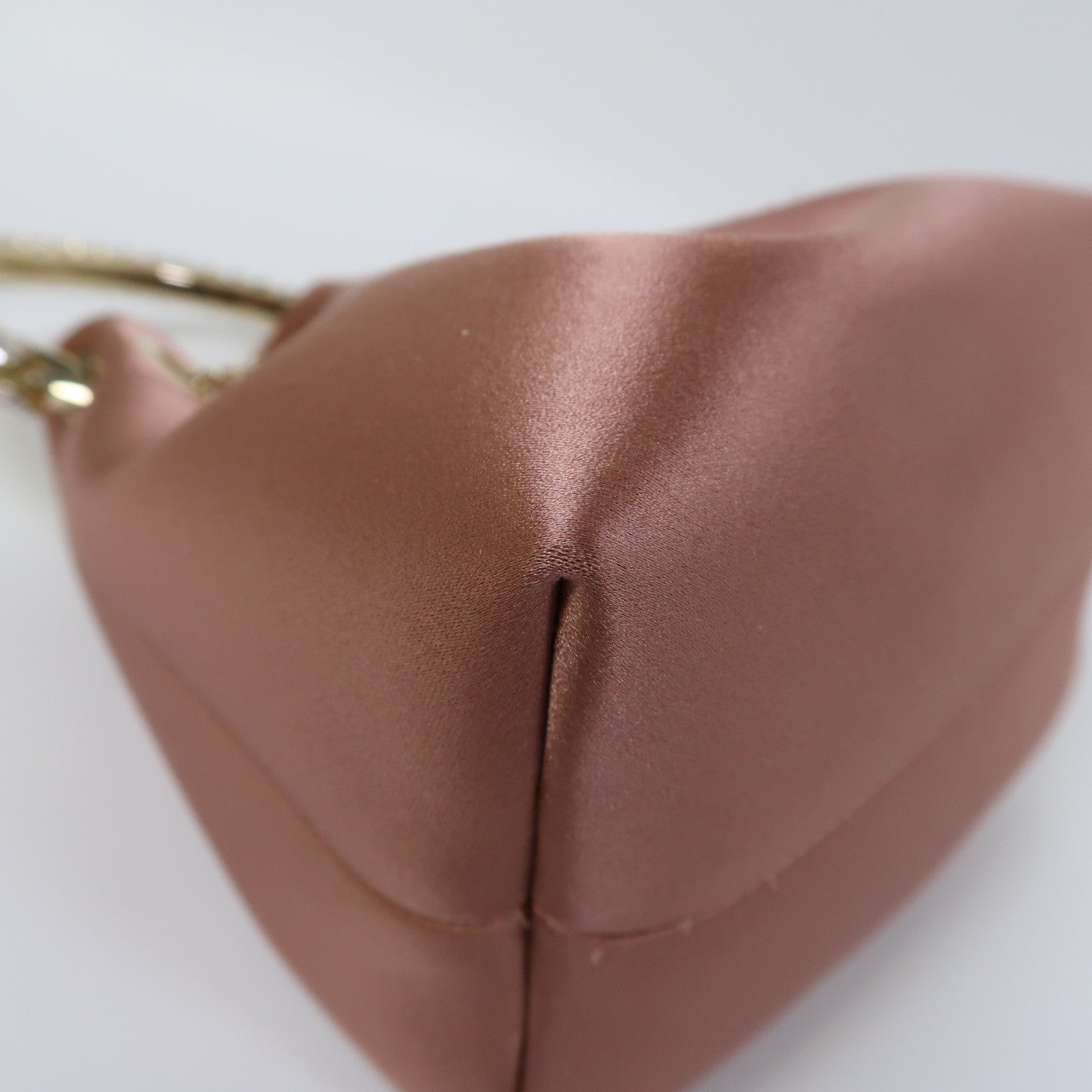JIMMY CHOO 緞布2 Way Shoulder金扣手挽肩背兩用袋粉紅色