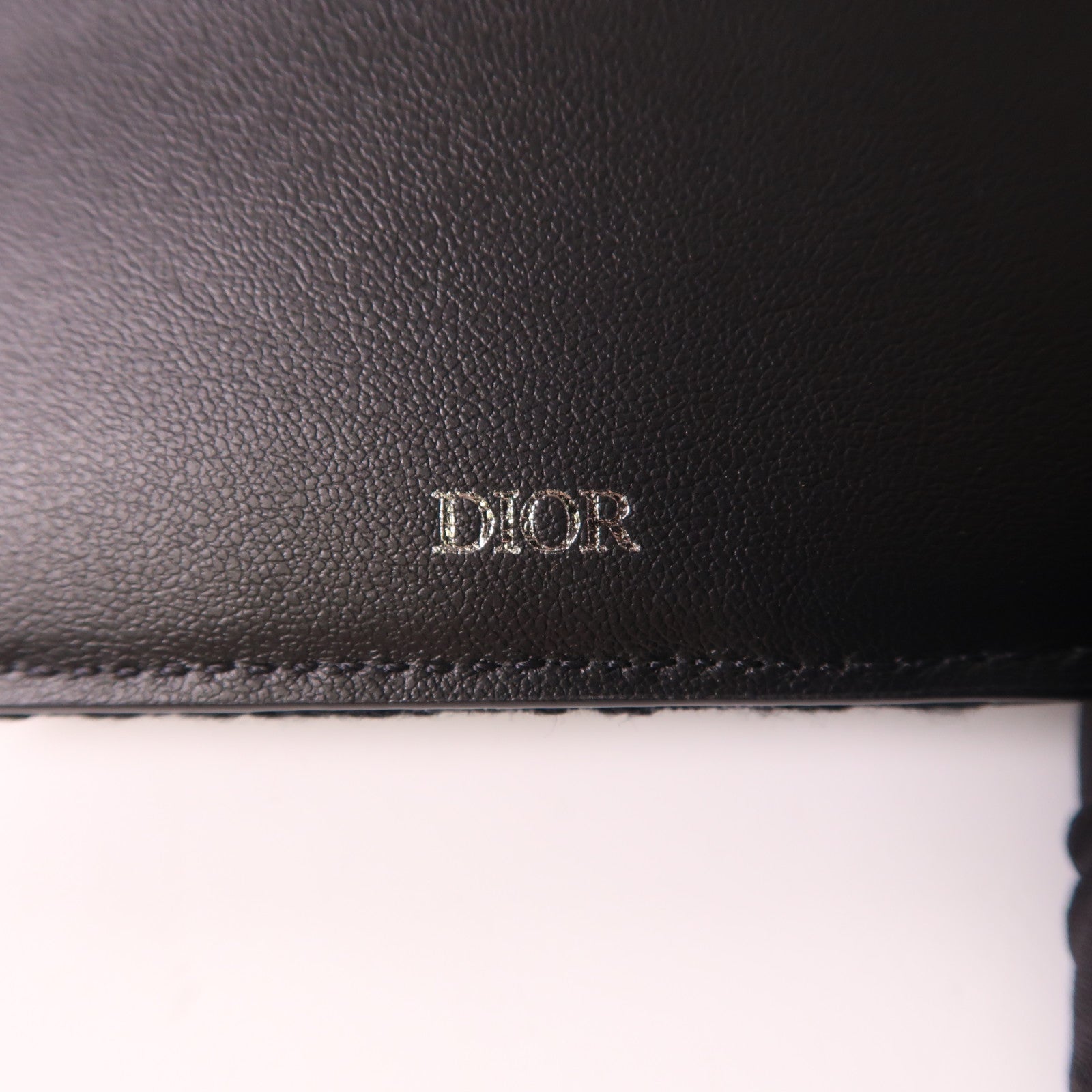 Dior 牛皮皮革/帆布Saddle Billfold Wallet銀扣錢包