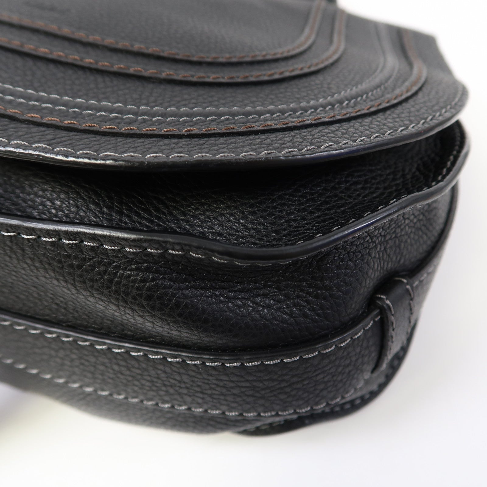 Chloe 牛皮皮革Shoulder bag金扣肩背袋黑色