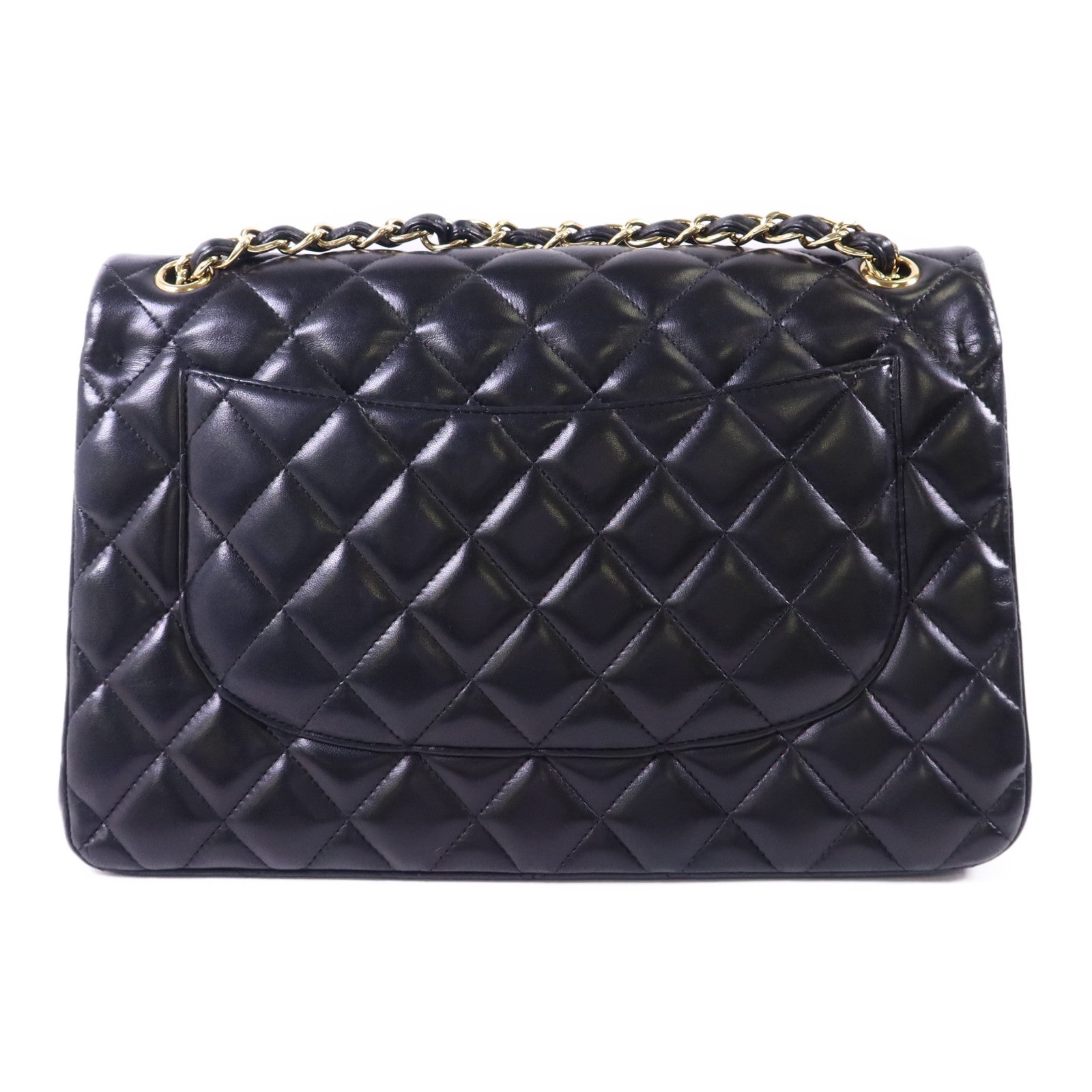 CHANEL 羊皮皮革Large Classic金扣鏈帶肩背袋