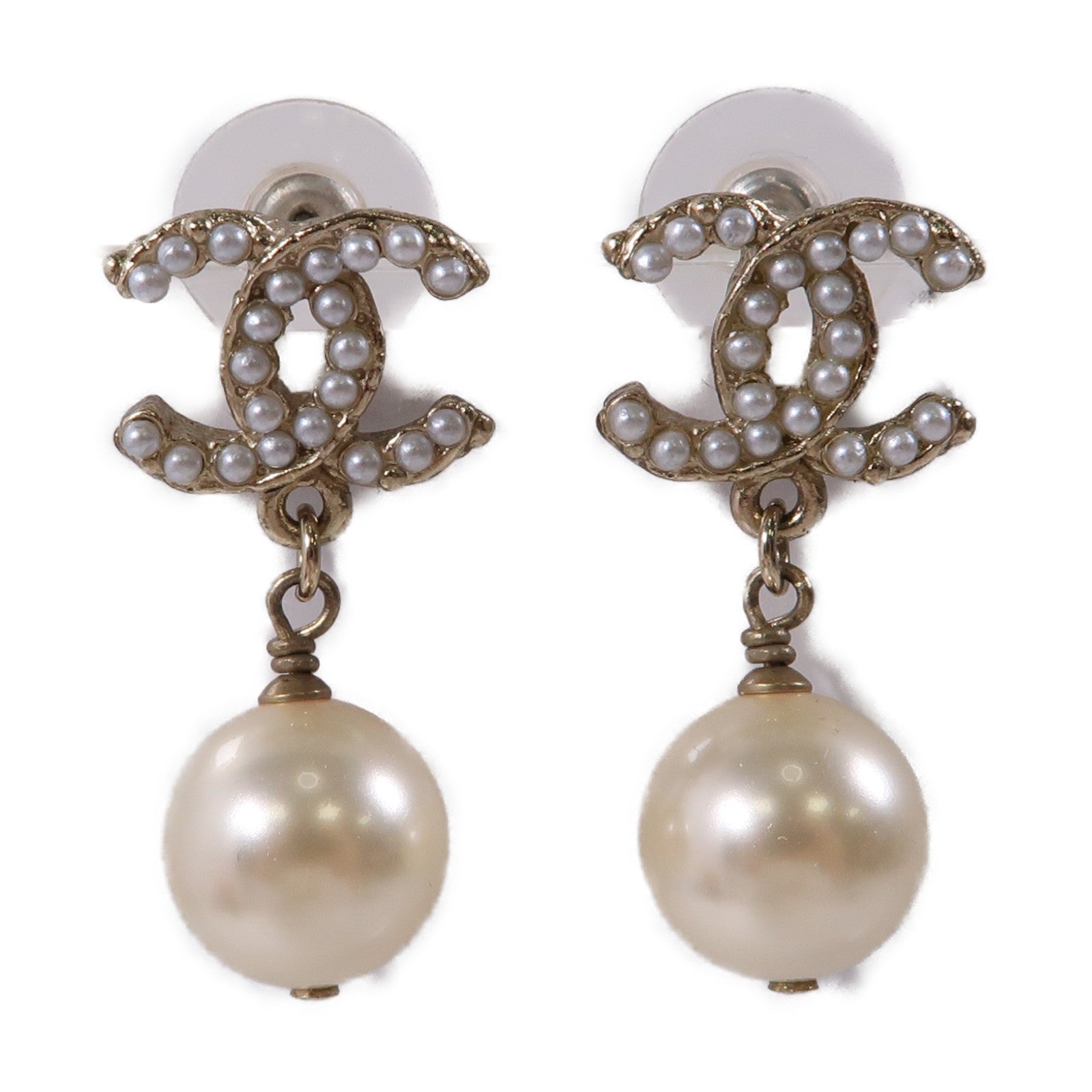 CHANEL PVC/金屬Earrings耳環金色