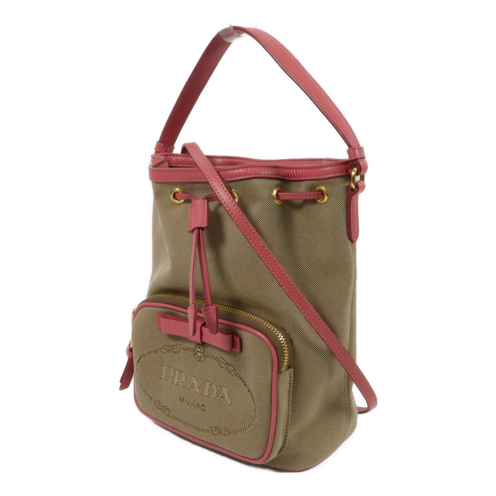 PRADA 帆布Mini Bucket手挽肩背兩用袋