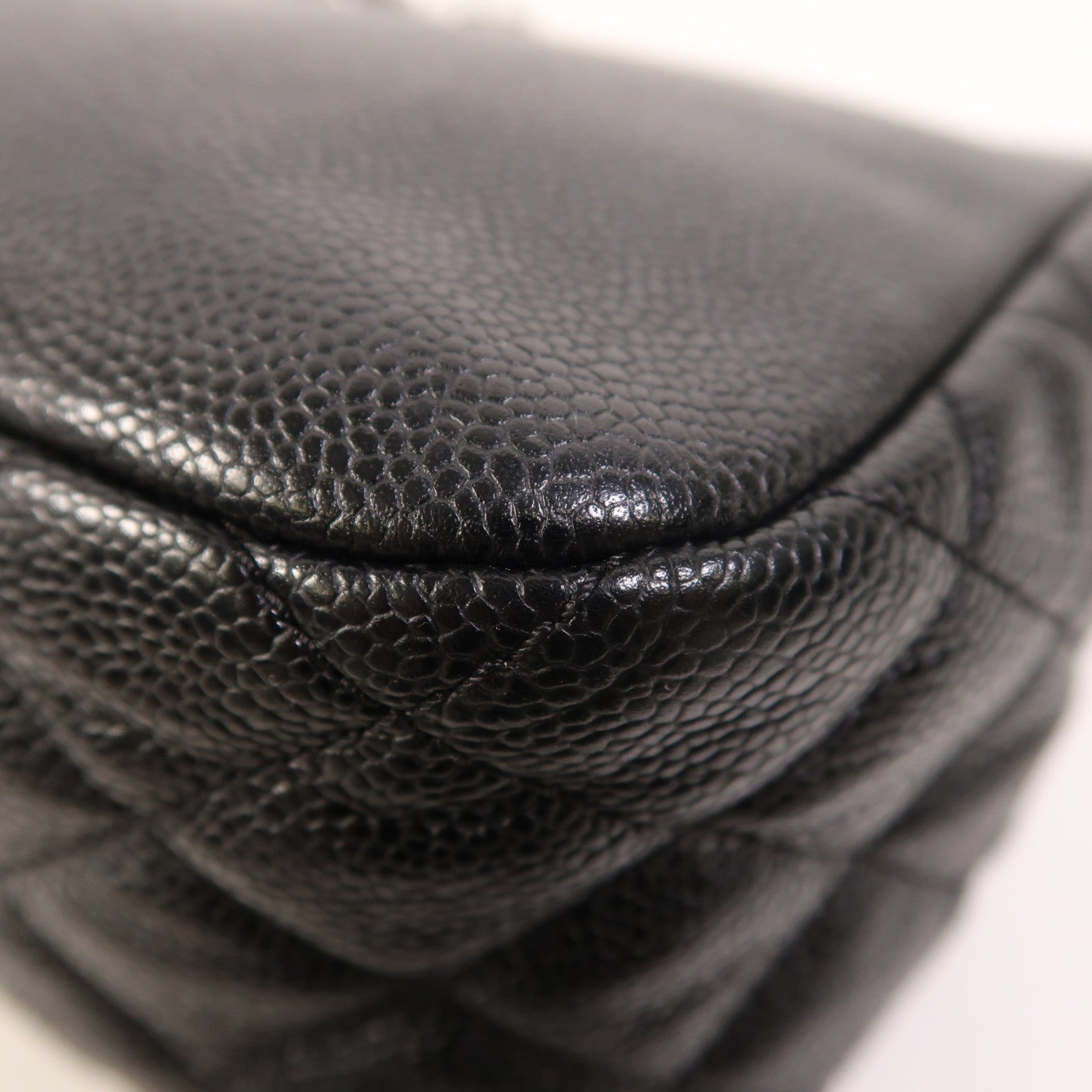 CHANEL 牛皮皮革Chain Shoulder銀扣鏈帶肩背袋