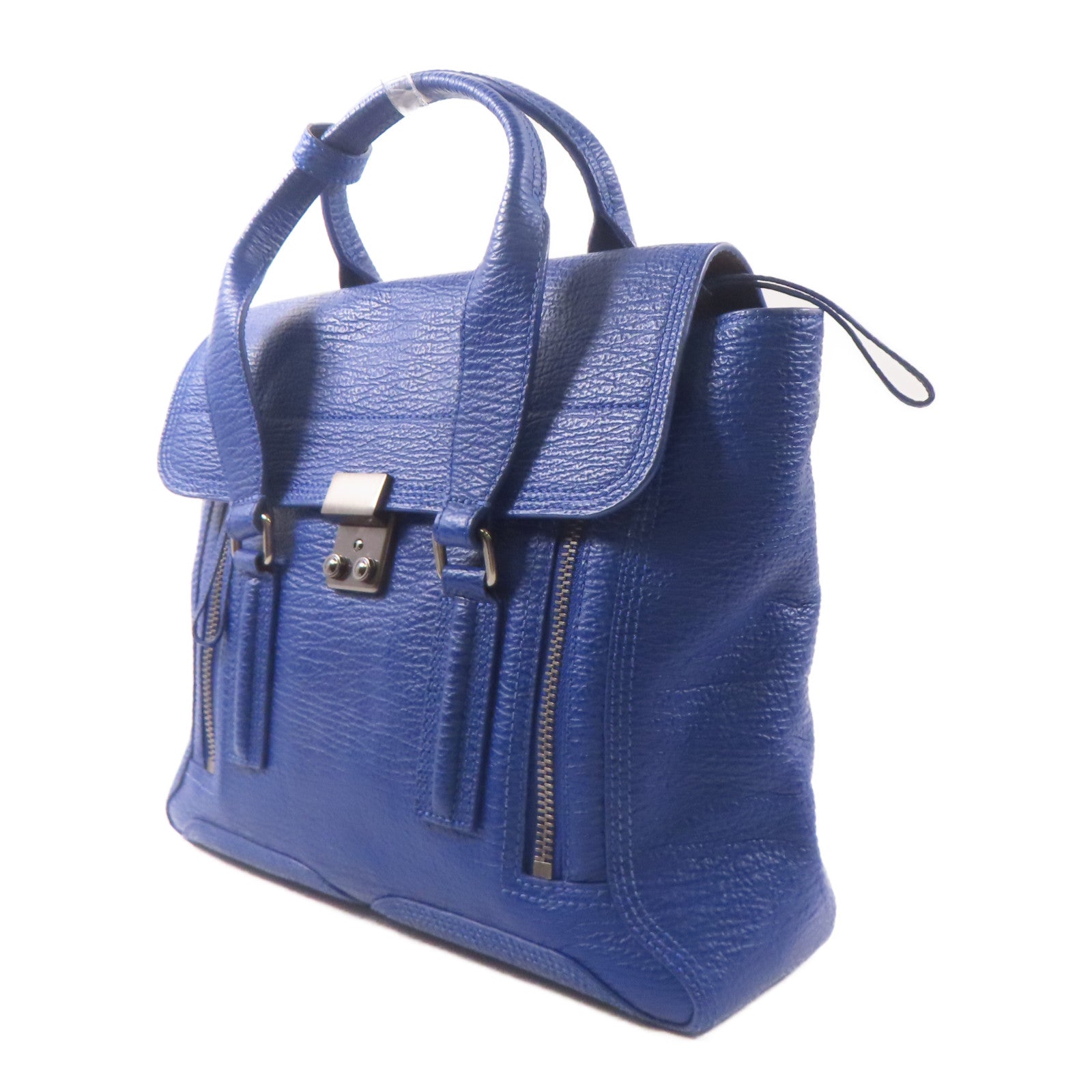 3.1 Phillip Lim 牛皮皮革2 Way Shoulder Bag手挽袋藍色