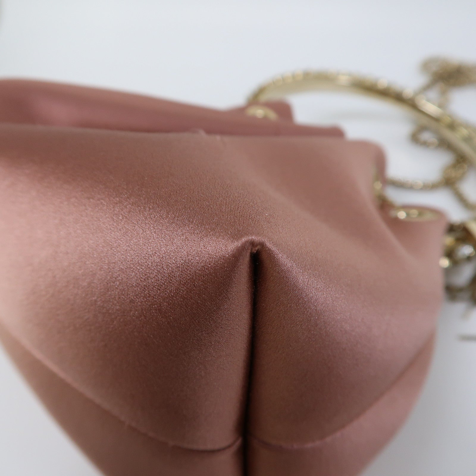 JIMMY CHOO 緞布2 Way Shoulder金扣手挽肩背兩用袋粉紅色