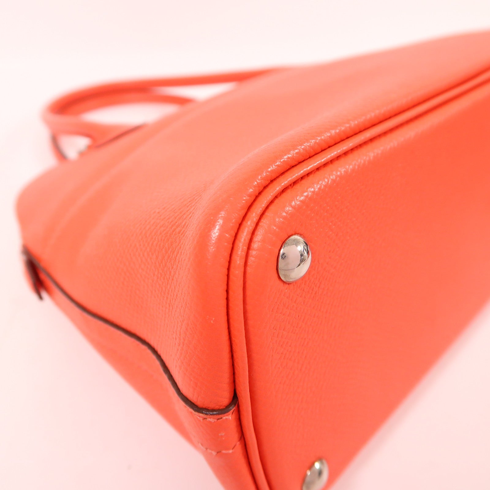 HERMES Epsom皮革Bolide 27銀扣手挽肩背兩用袋Rouge De Coeur