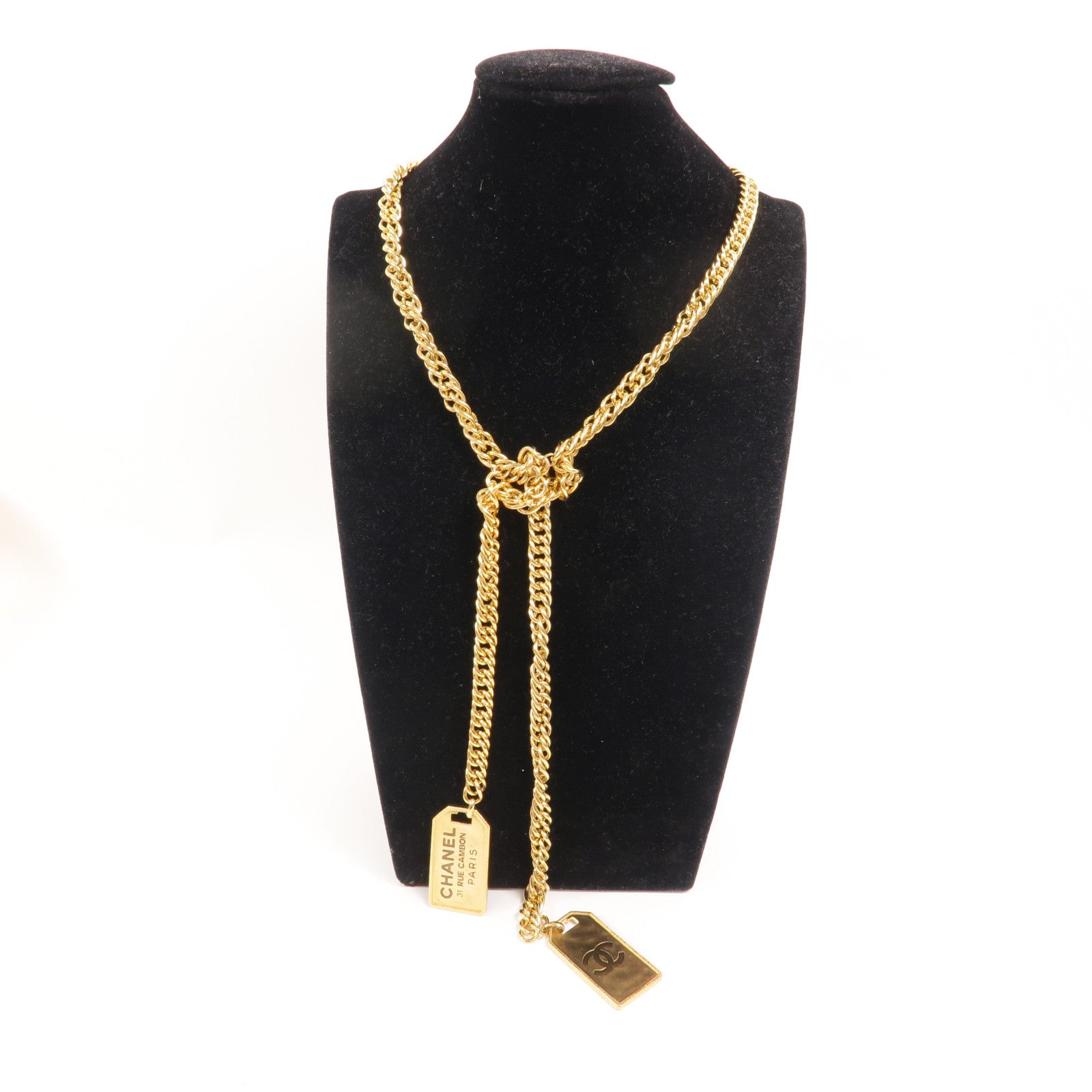 CHANEL 金屬Chain Lariat Necklace項鍊