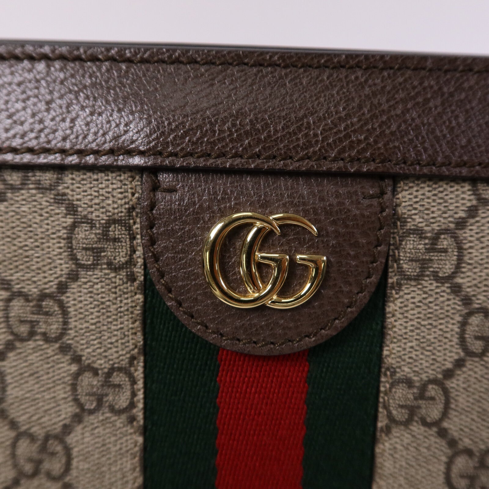 GUCCI 【激減優惠】塗層帆布Ophldia GG金扣鏈帶肩背袋