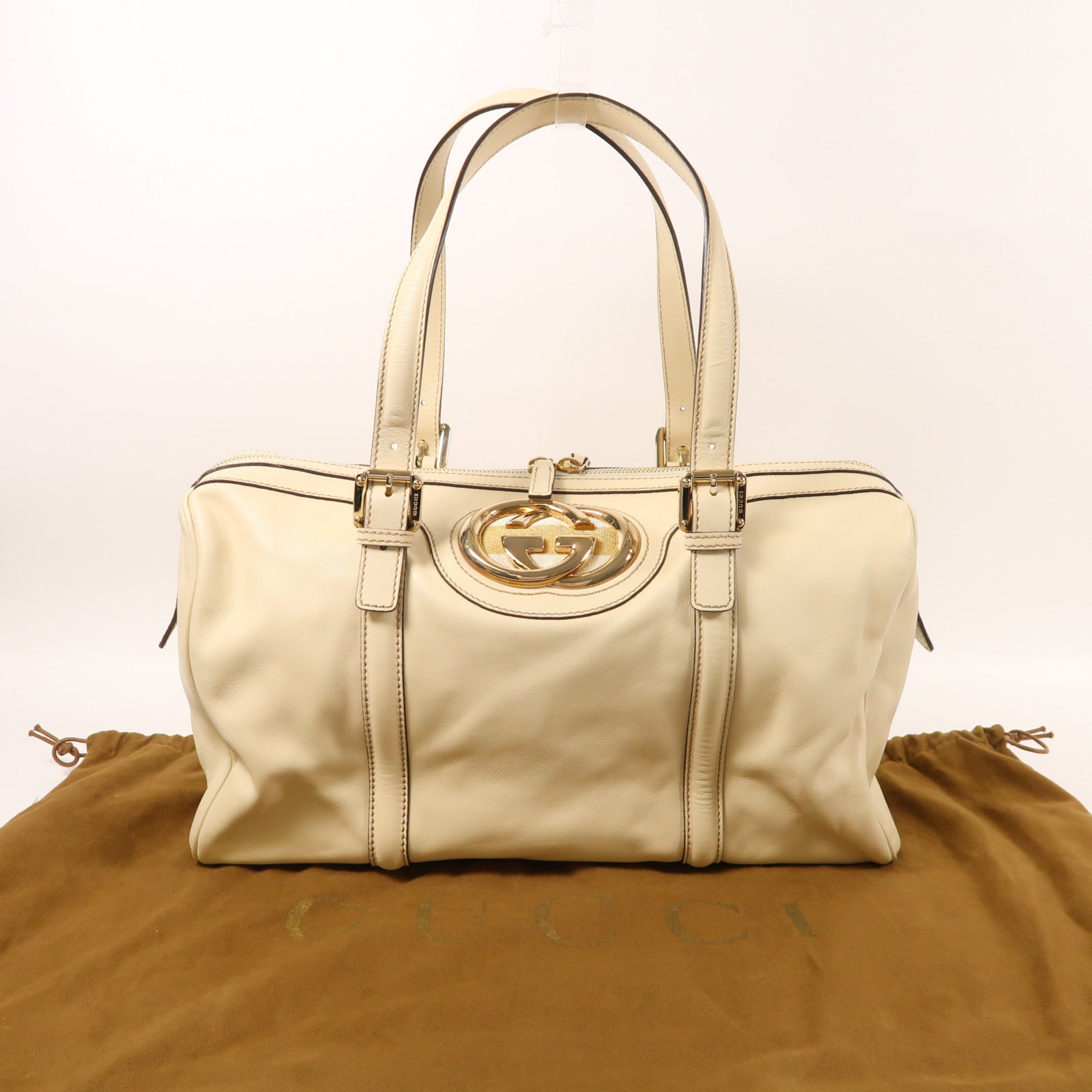 GUCCI 牛皮皮革Shoulder bag金扣肩背袋