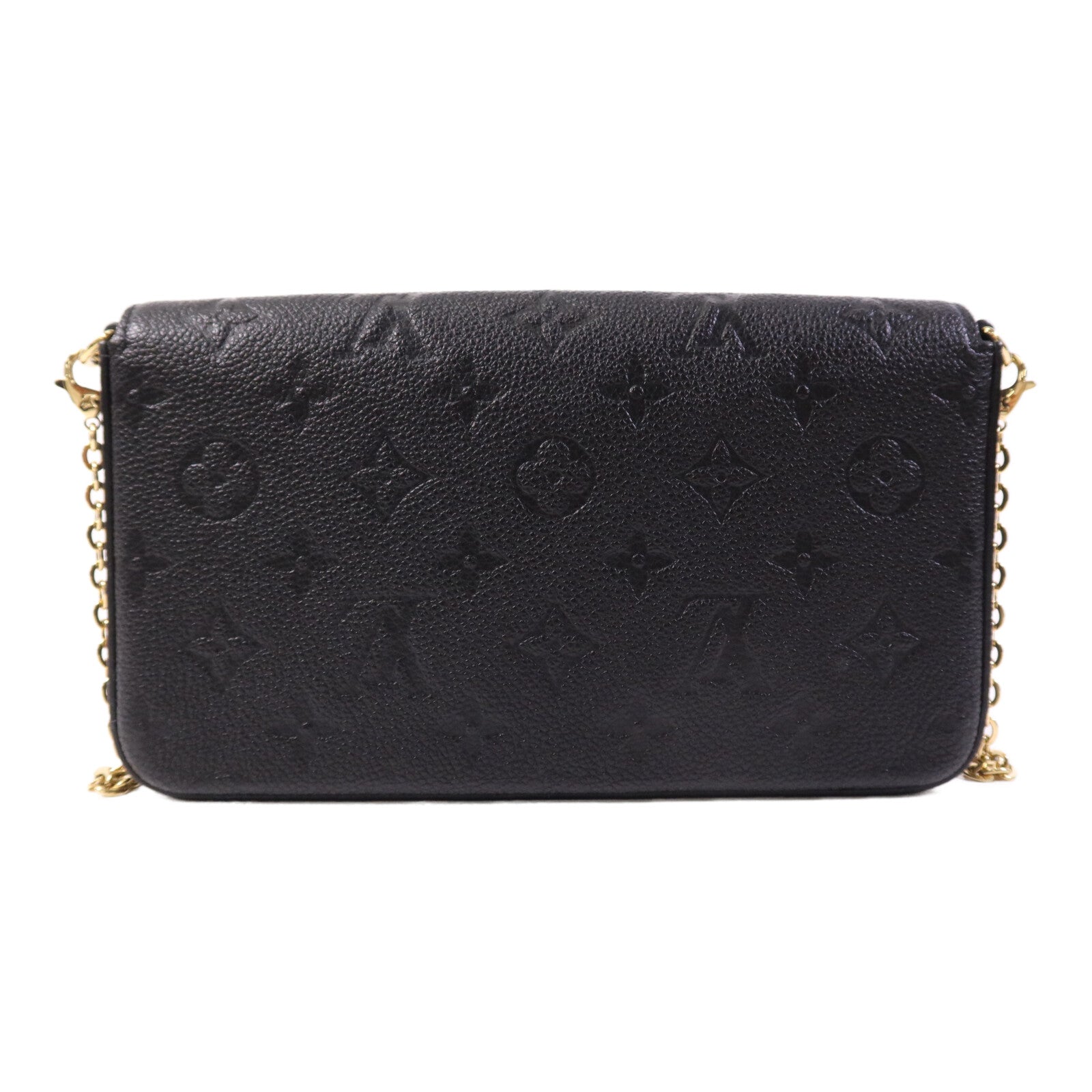 LOUIS VUITTON Monogram Empreinte Felicie Pochette 金扣鏈帶肩背袋