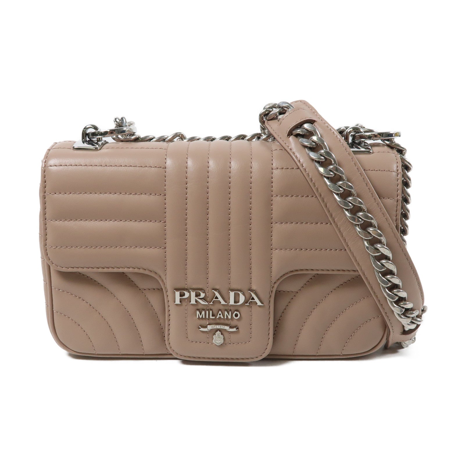 PRADA プラダ VITELLO MOVE 型押しレザー コンパクト財布
