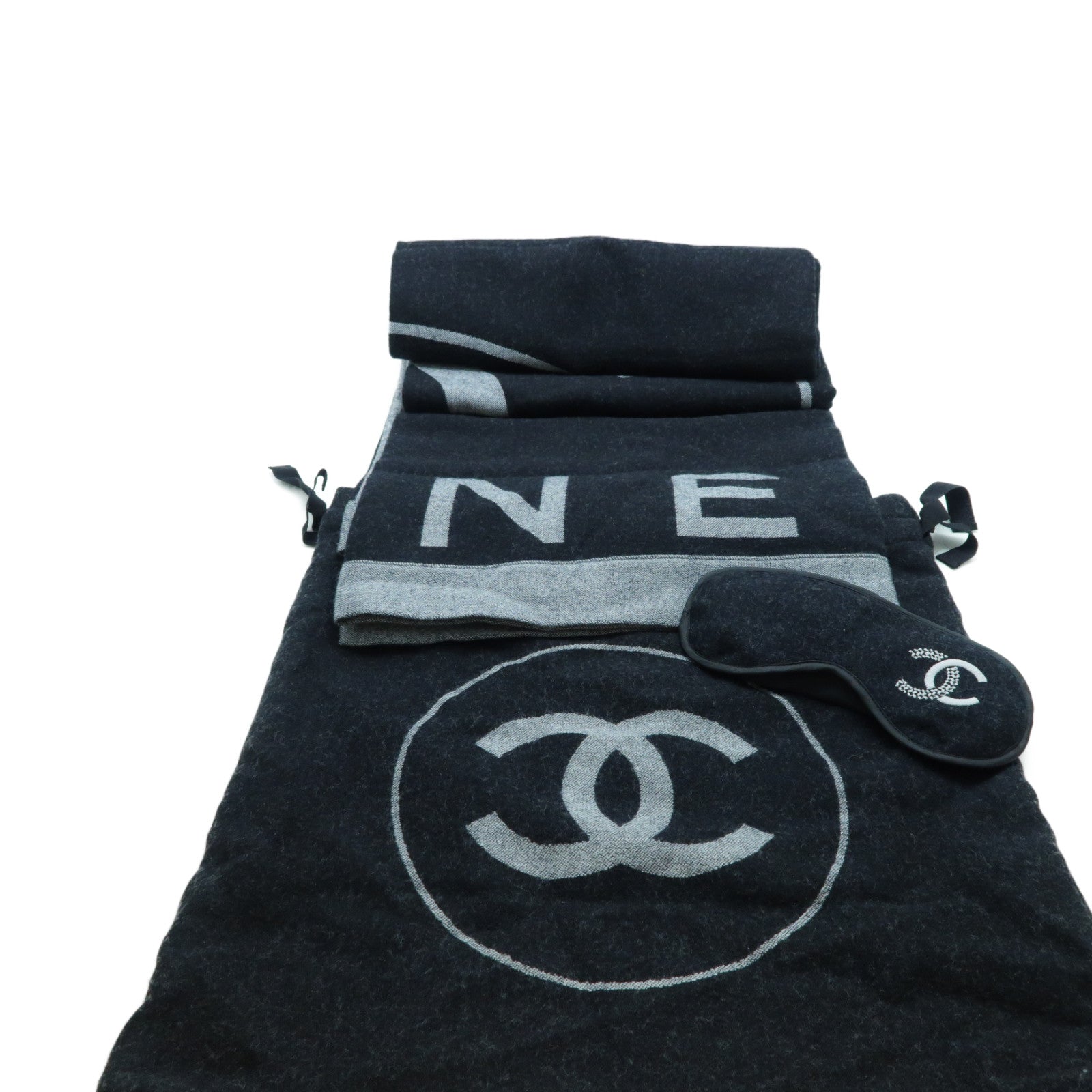 CHANEL 羊毛Scarf圍巾黑色