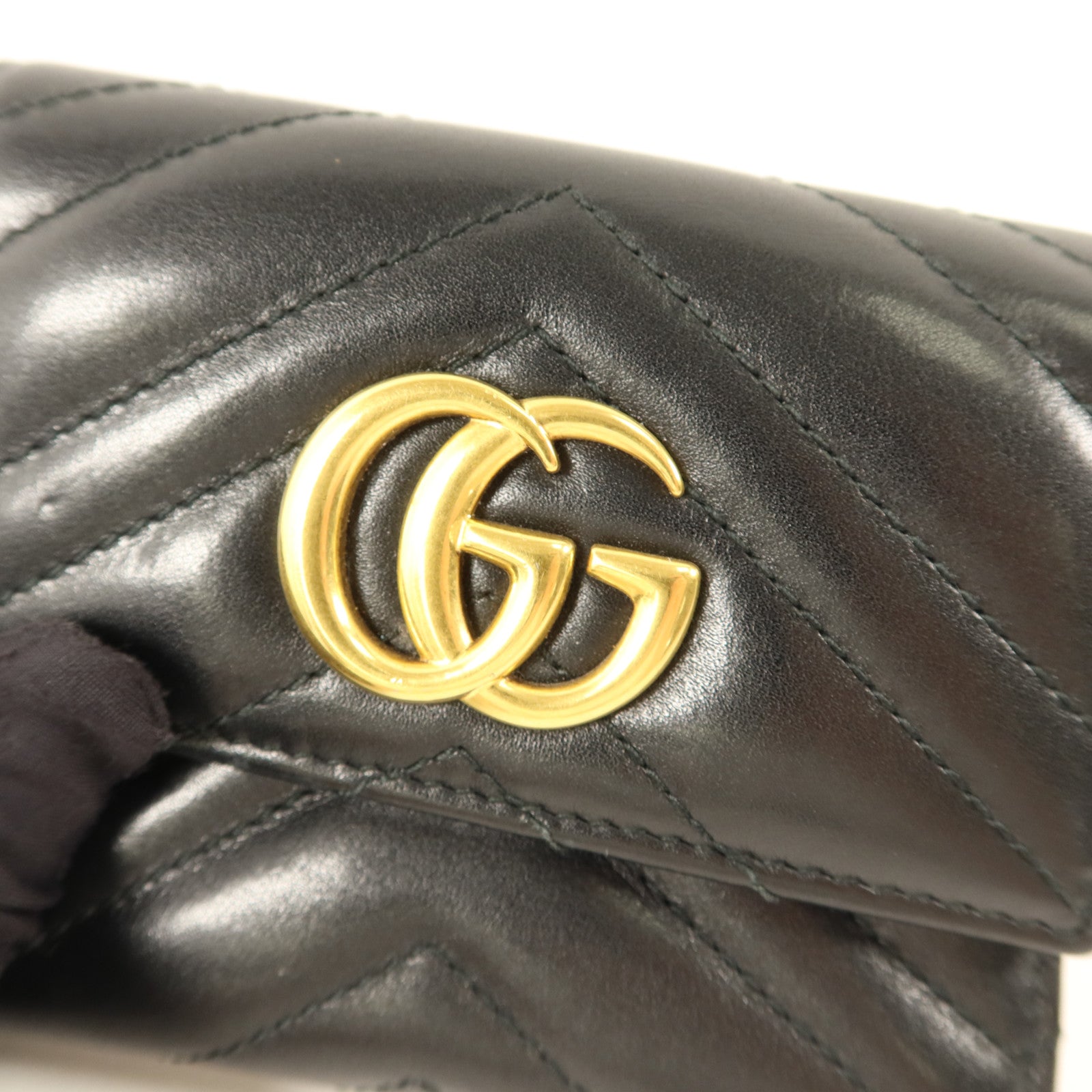 GUCCI 牛皮皮革GG Marmont Wallet金扣錢包