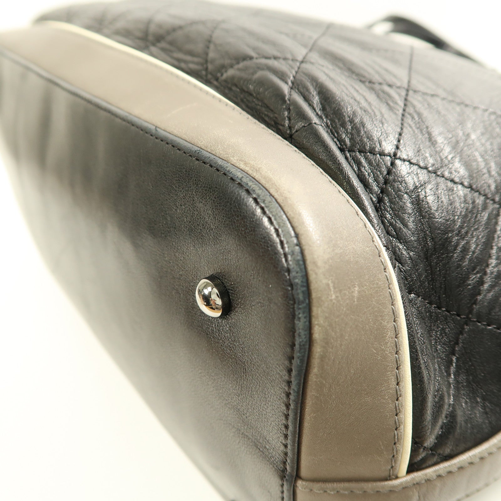 CHANEL 【激減優惠】牛皮皮革Handbag銀扣手挽袋