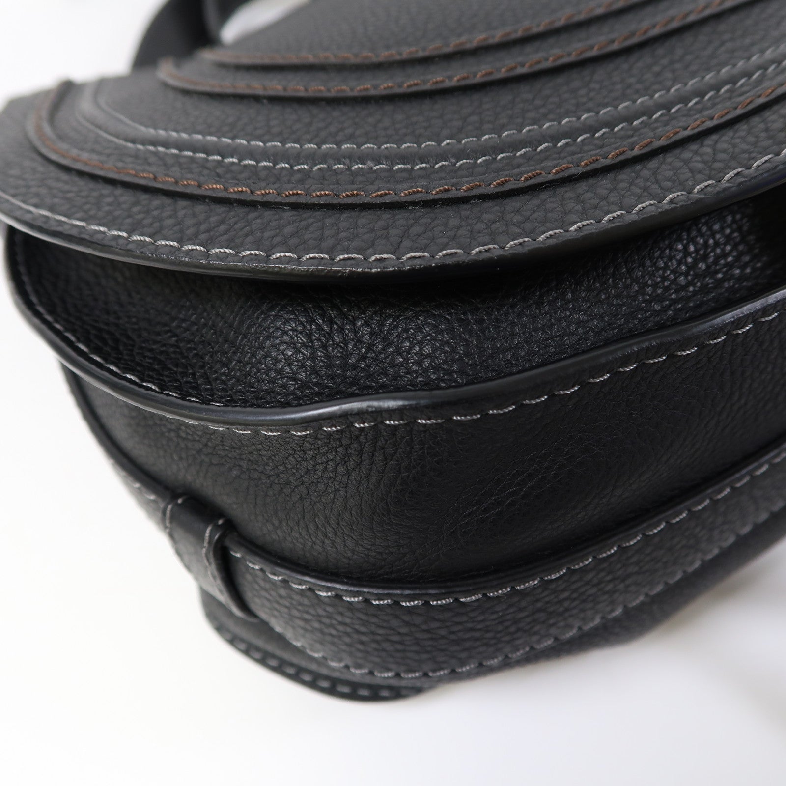 Chloe 牛皮皮革Shoulder bag金扣肩背袋黑色