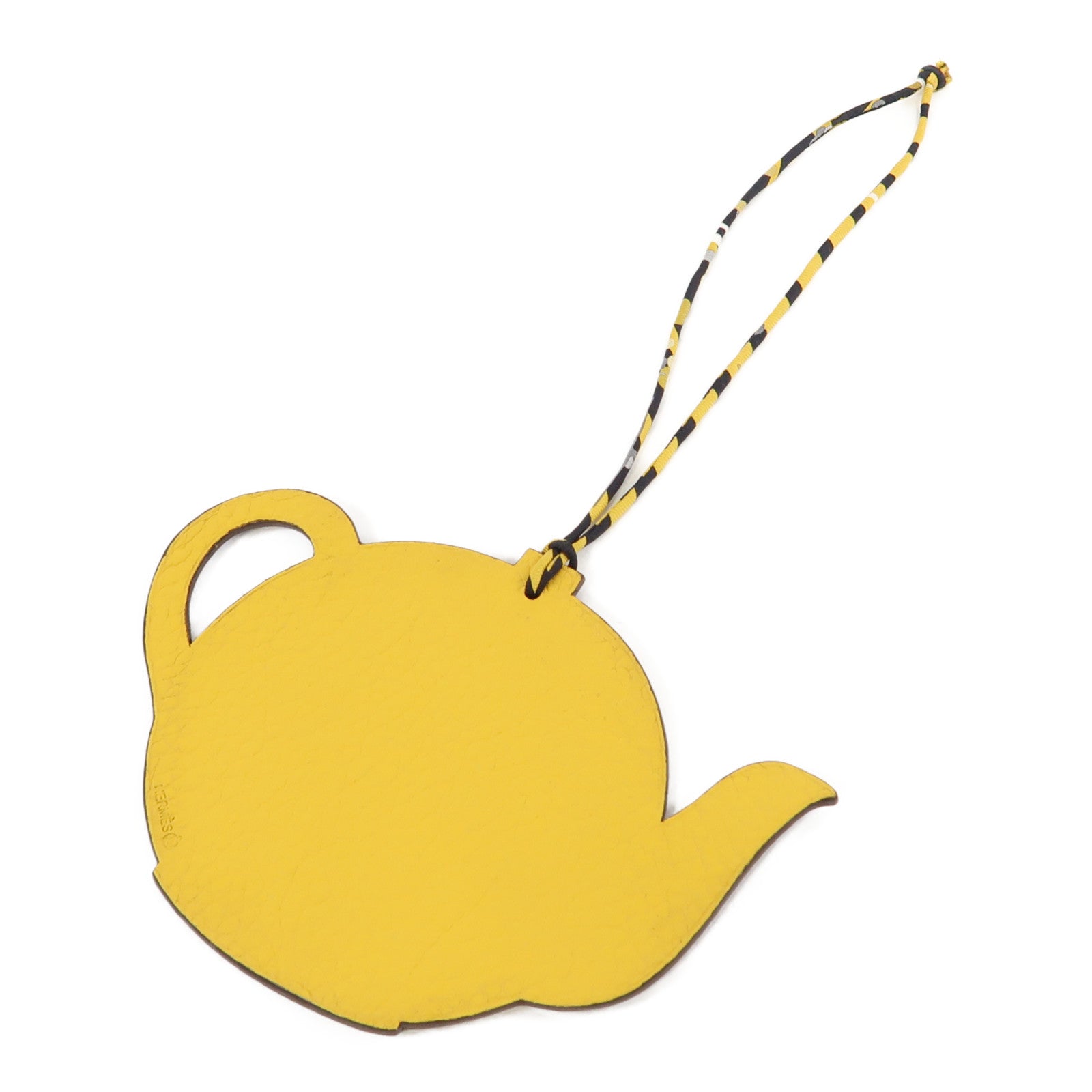 HERMES 【激減優惠】Epsom皮革/Clemence皮革Tea Pot Charm掛飾芥末色