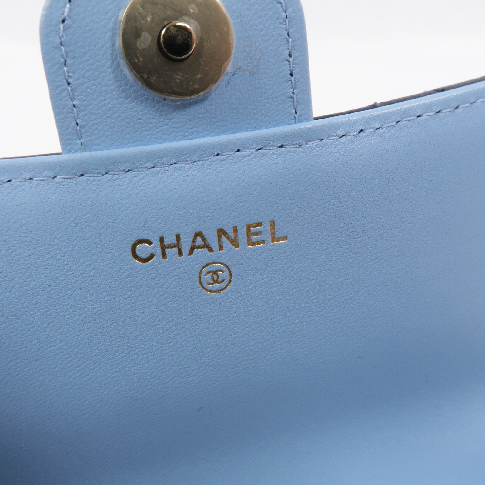 CHANEL 羊皮皮革Mini Flap With Handle鏈帶手挽肩背兩用袋