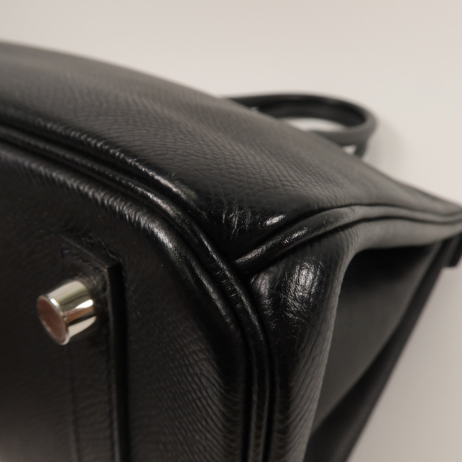 HERMES Epsom皮革Birkin 30手挽袋Noir