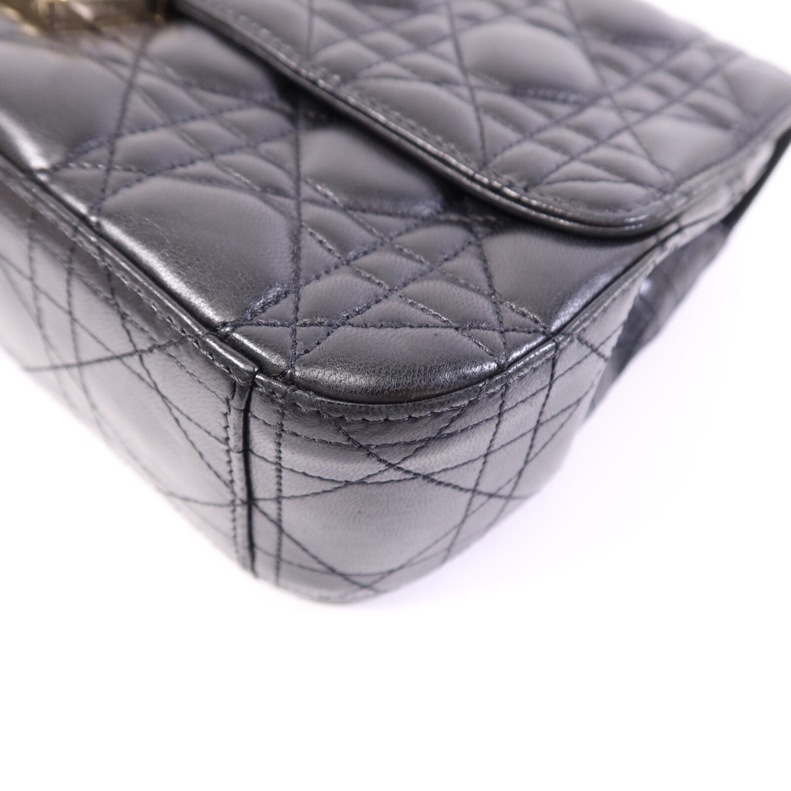 Dior 羊皮皮革Miss Dior金扣鏈帶肩背袋