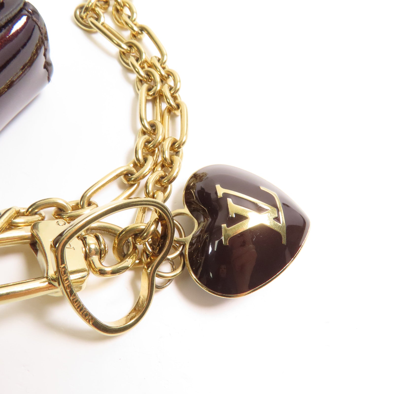 LOUIS VUITTON Vernis Coin Case金扣零錢包