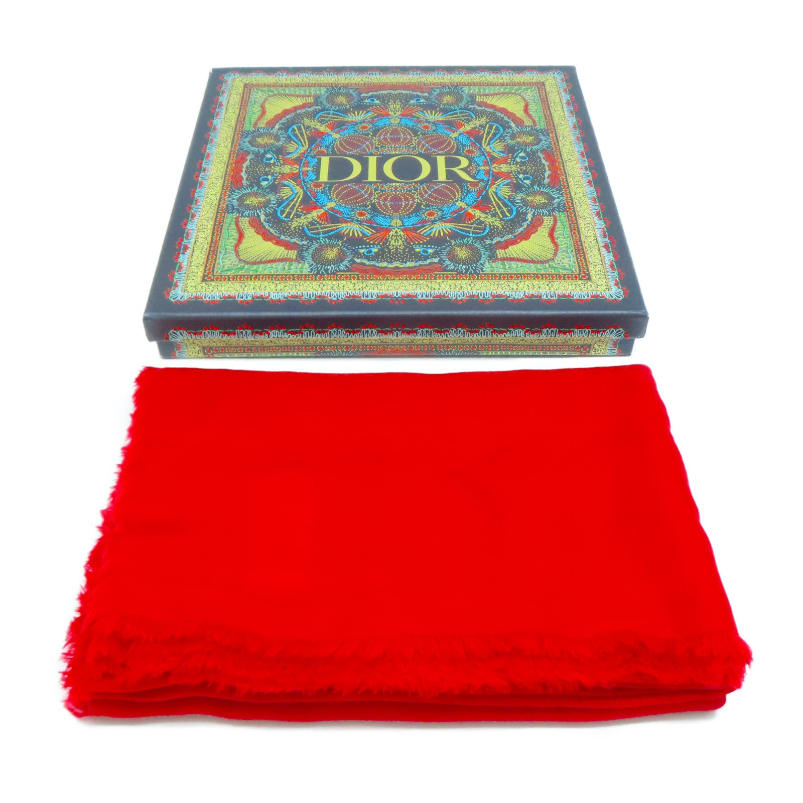 Dior 【激減優惠】羊絨Scarf圍巾紅色