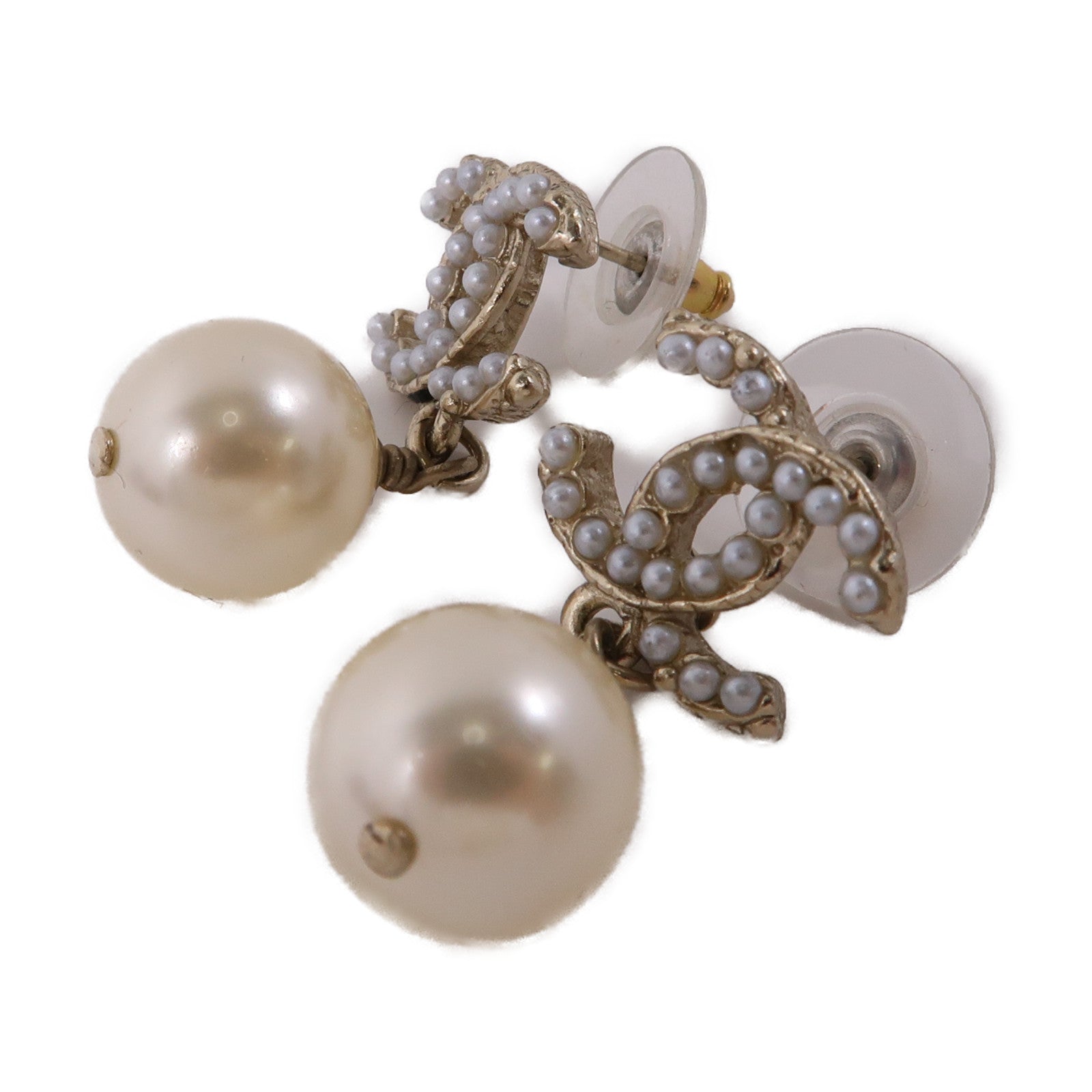 CHANEL PVC/金屬Earrings耳環金色
