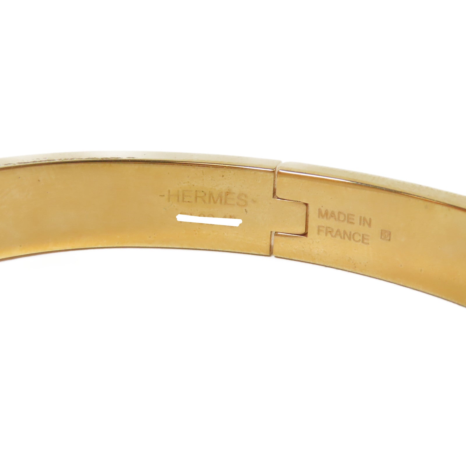 HERMES 琺瑯/金屬Mini Clic Bracelet金扣手鐲紫色