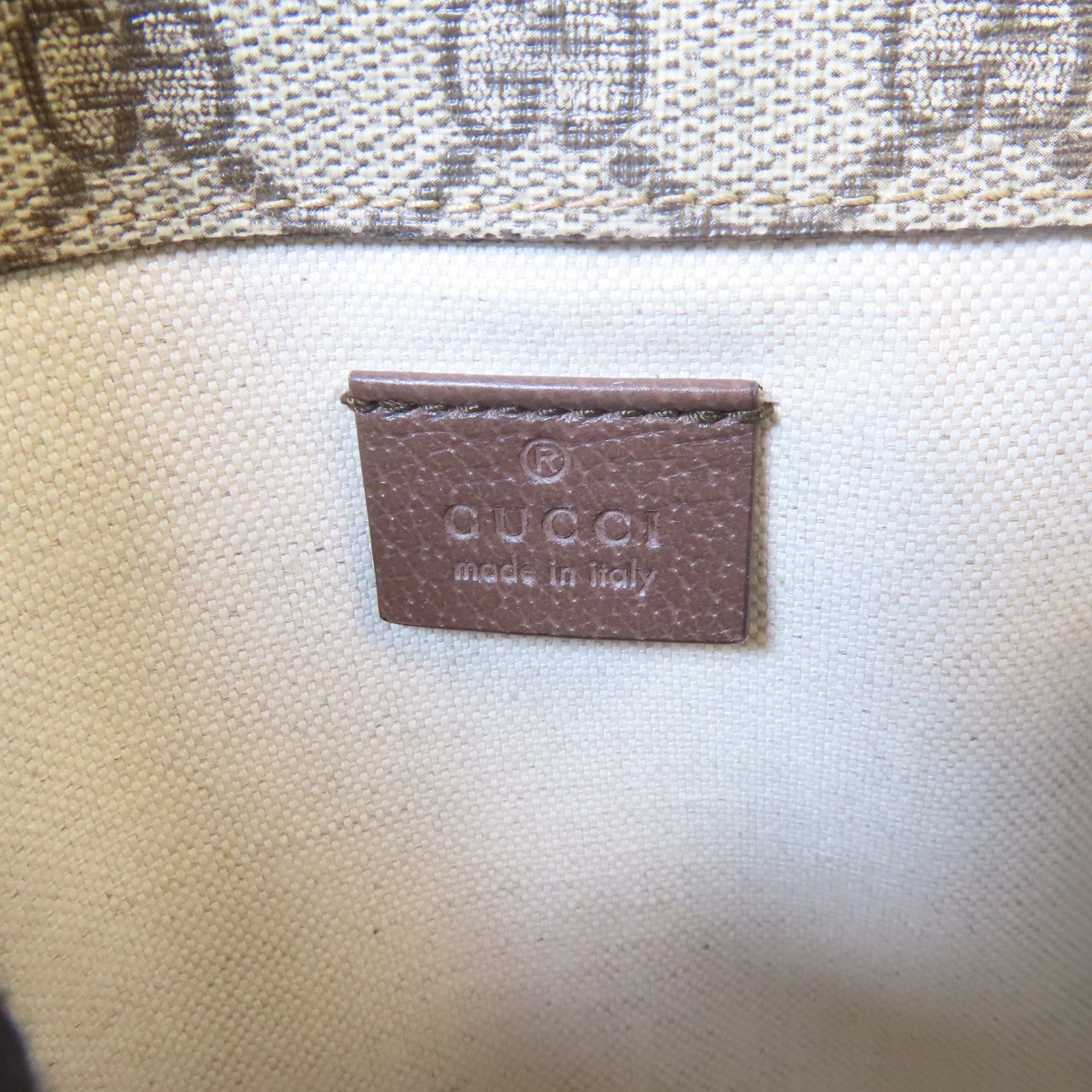 GUCCI 塗層帆布Waist Bag金扣腰包啡色