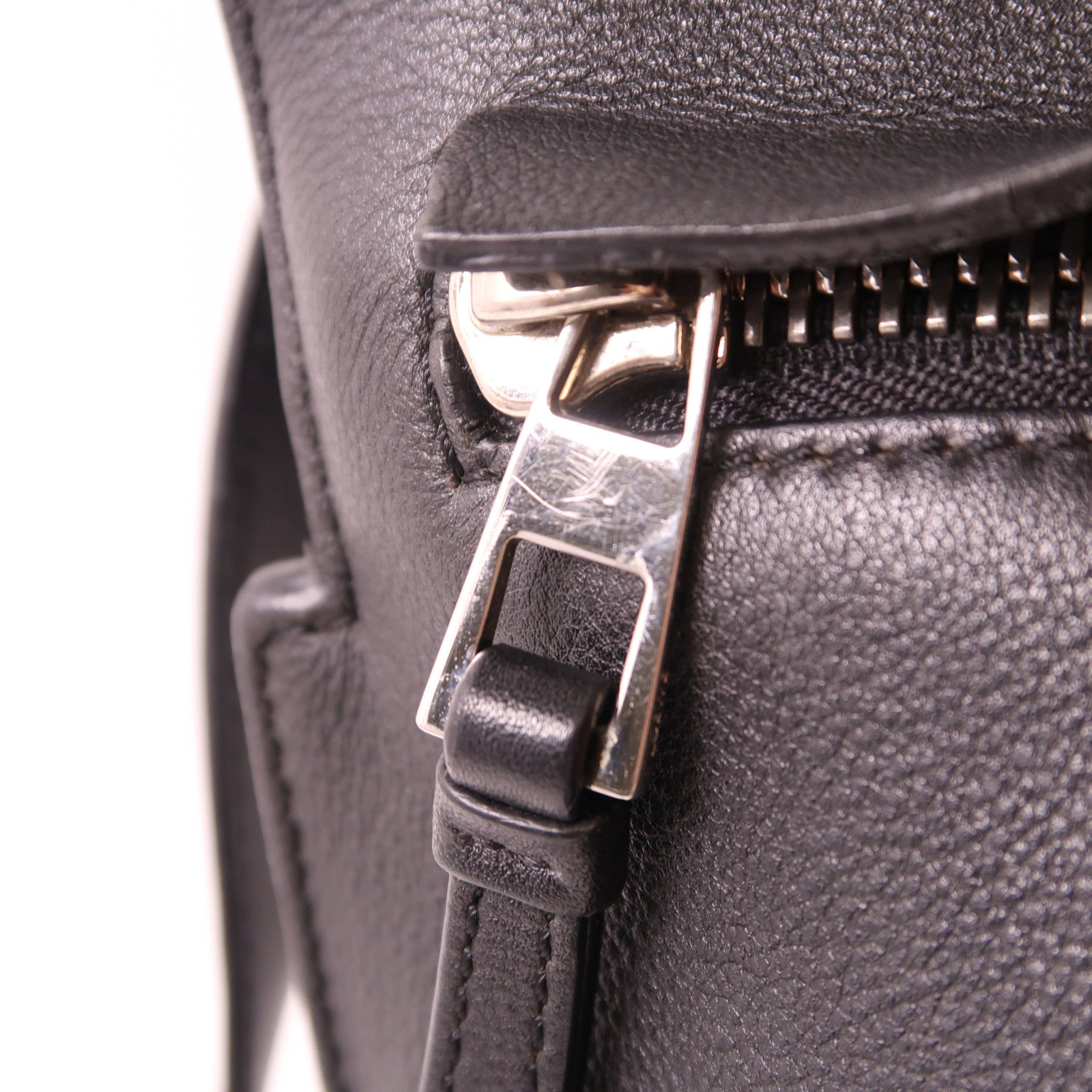 LOEWE SHW Shoulder Bag Calfskin Leather Black