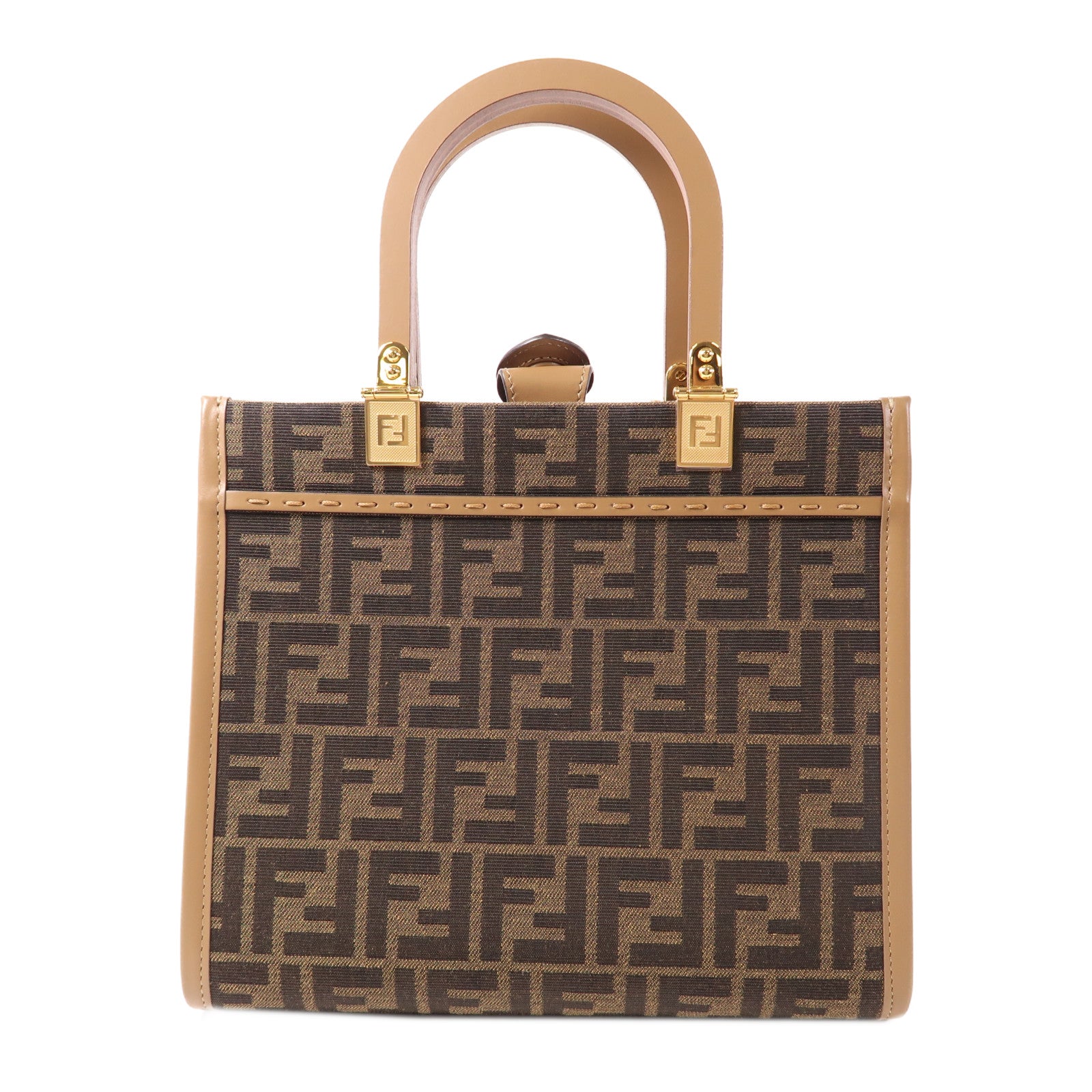 FENDI 帆布Sunshine Small金扣手挽肩背兩用袋