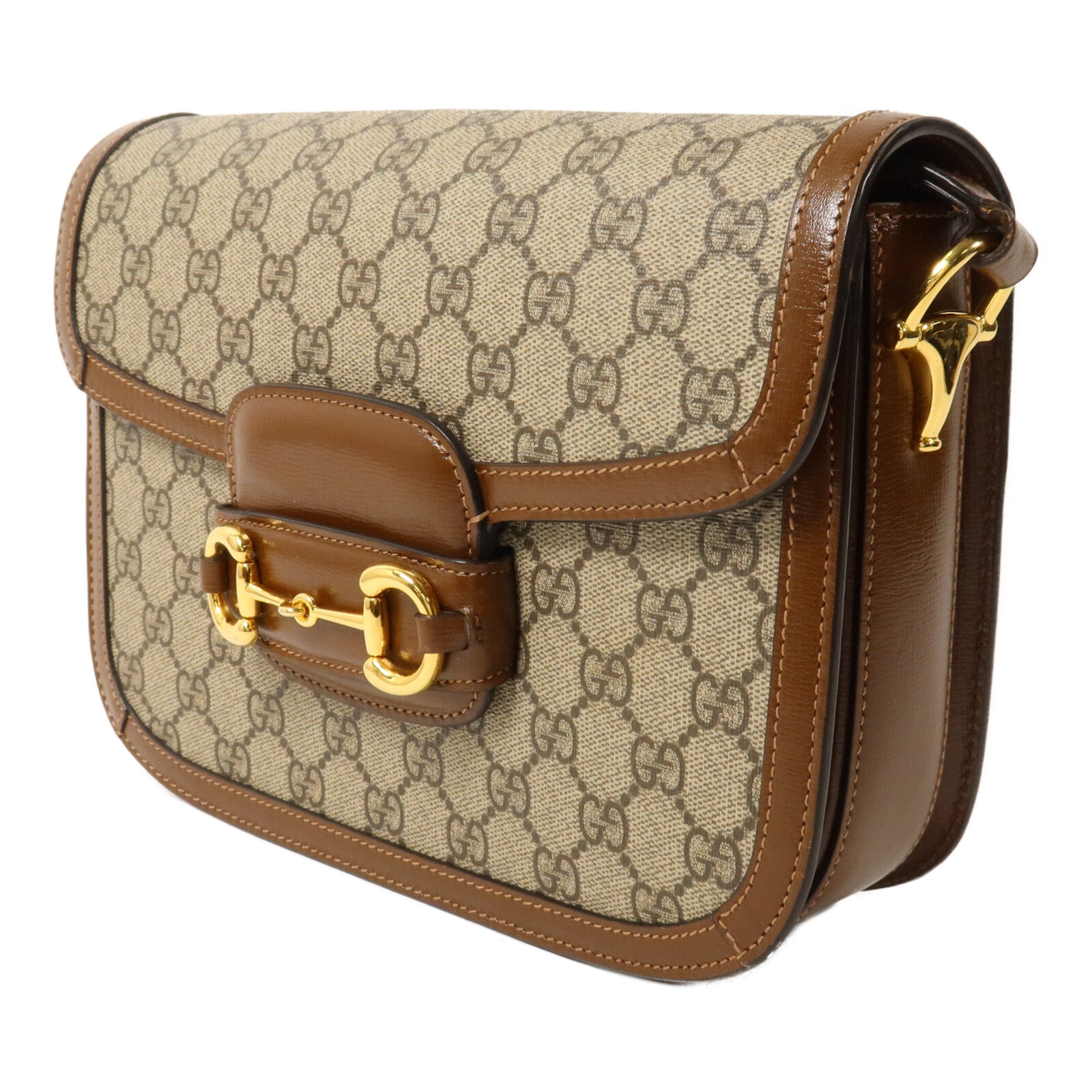 GUCCI 塗層帆布Horsebit 1955肩背袋