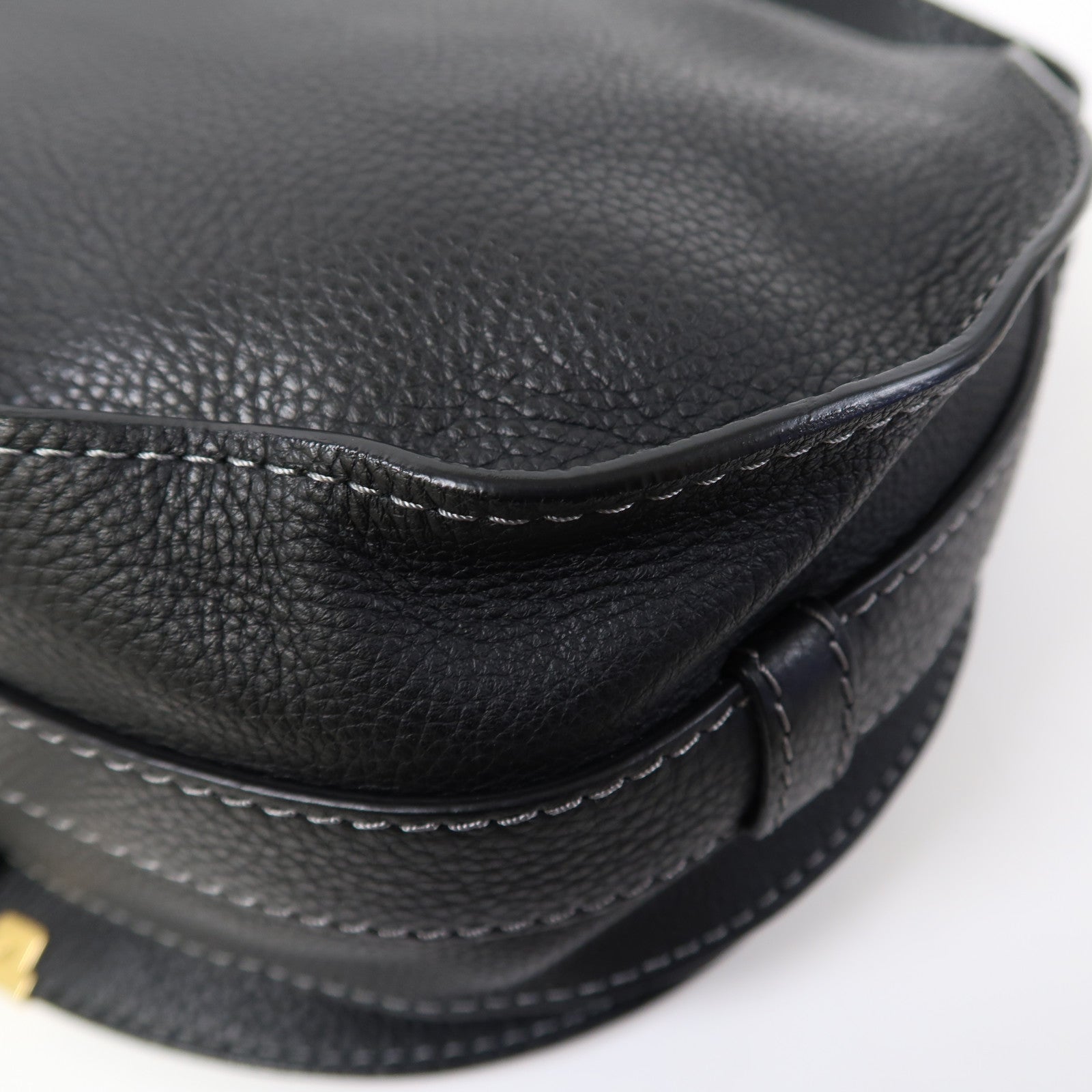 Chloe 牛皮皮革Shoulder bag金扣肩背袋黑色