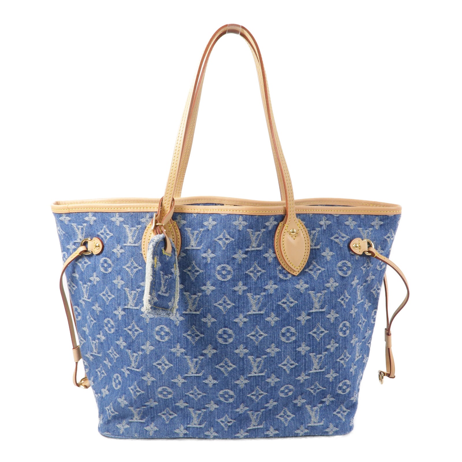LOUIS VUITTON 牛仔布Neverfull MM手挽袋