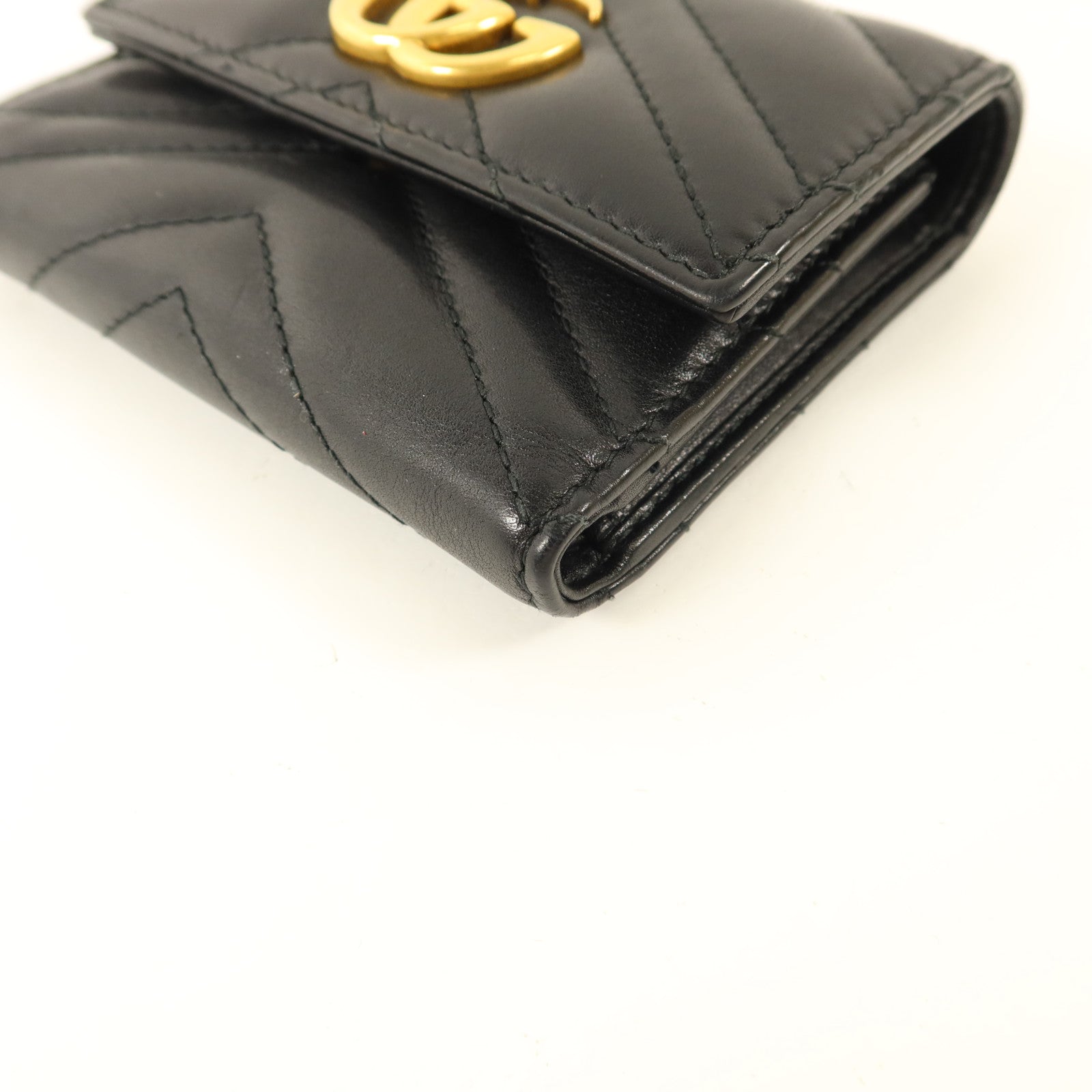GUCCI 牛皮皮革GG Marmont Wallet金扣錢包