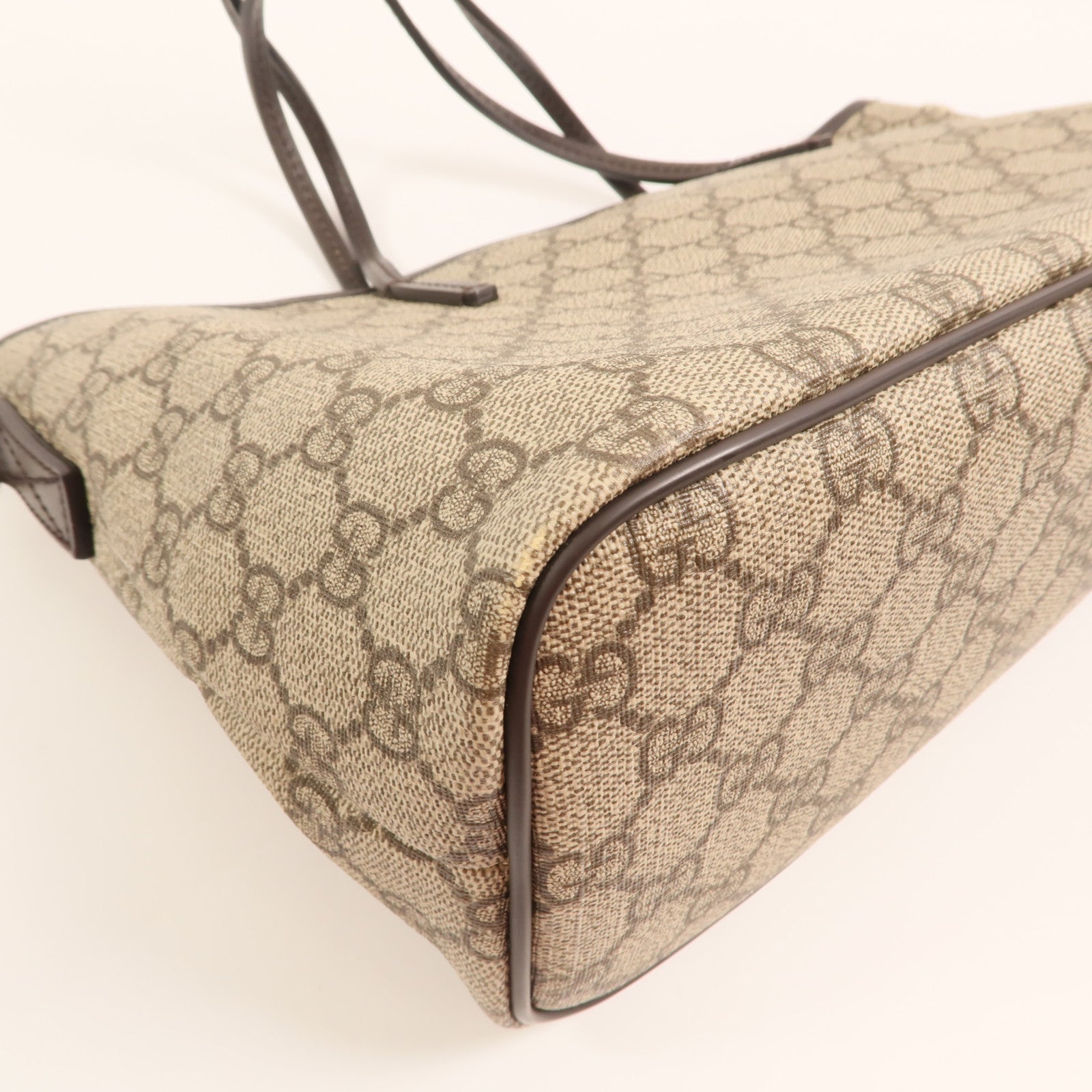 GUCCI 塗層帆布Tote Bag金扣手挽肩背兩用袋