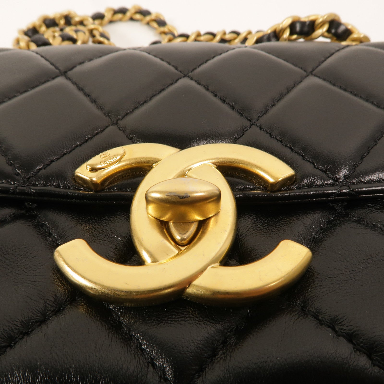CHANEL 羊皮皮革Mini Flap Bag鏈帶肩背袋