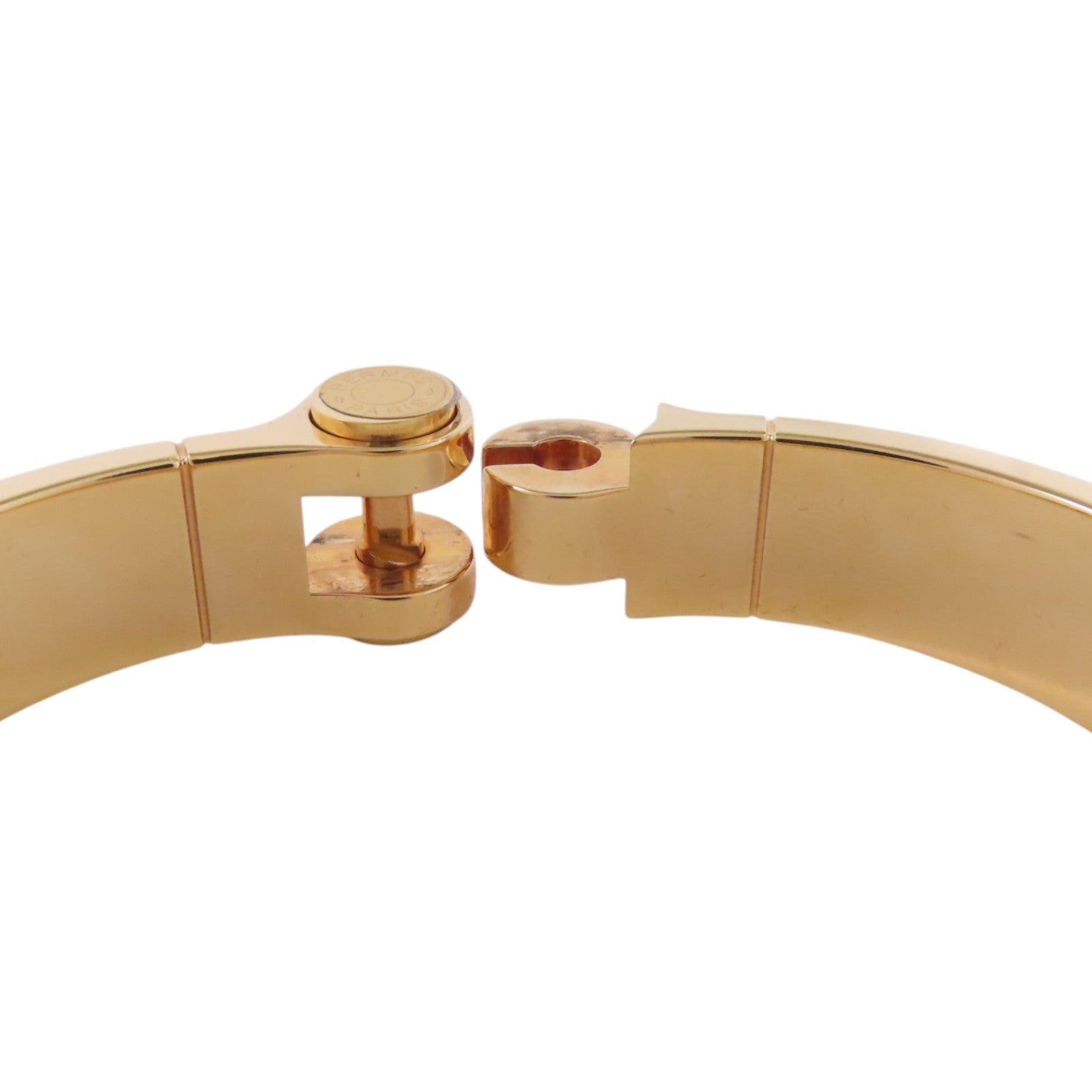 HERMES 金屬/琺瑯Hinged Bracelet金扣手鐲